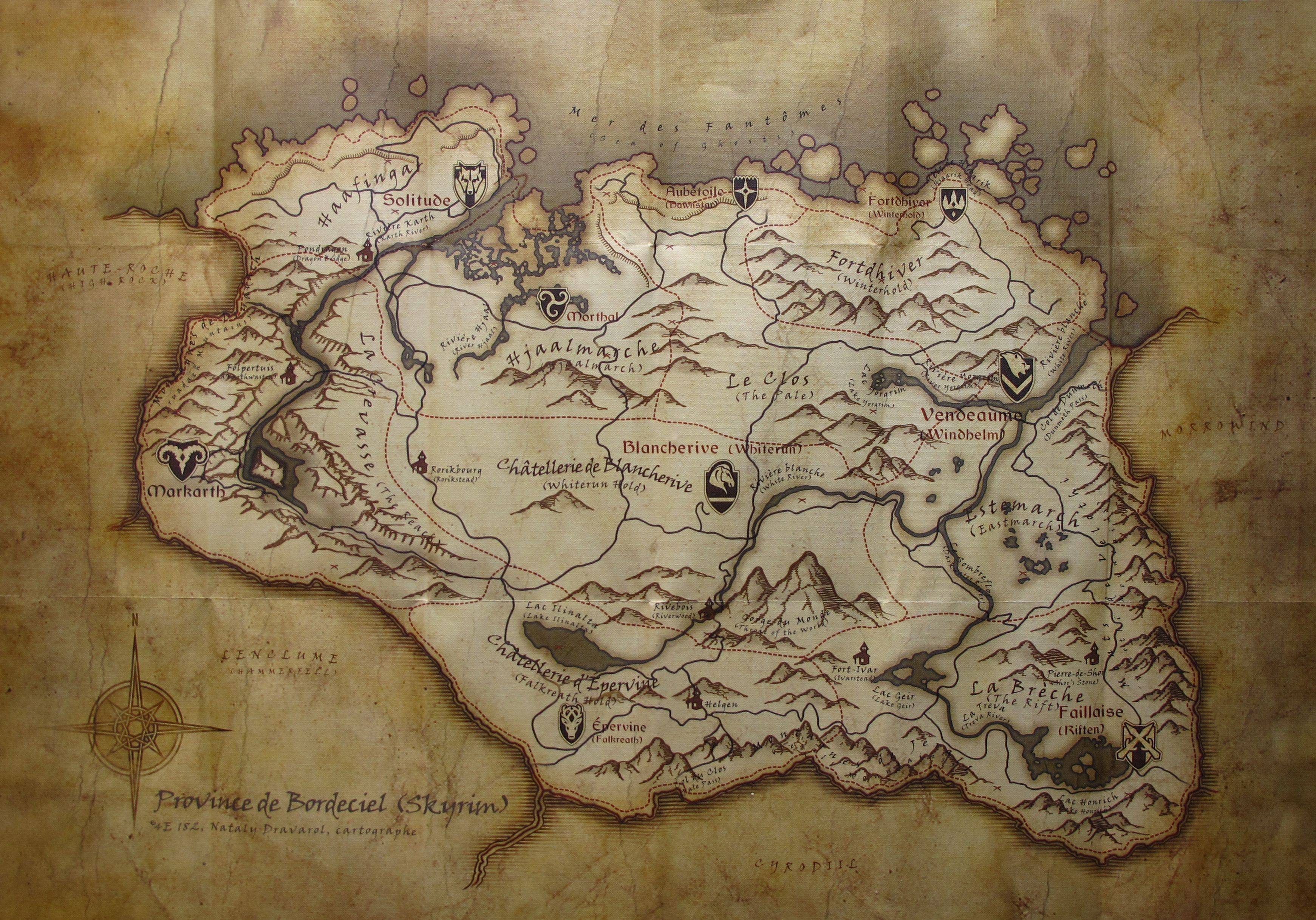 High Resolution Skyrim Map Wallpapers