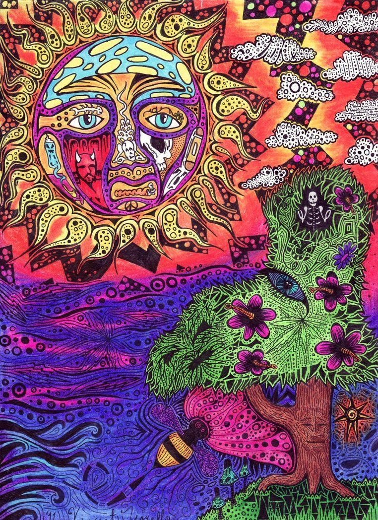 Hippie Trippy Drawings Wallpapers