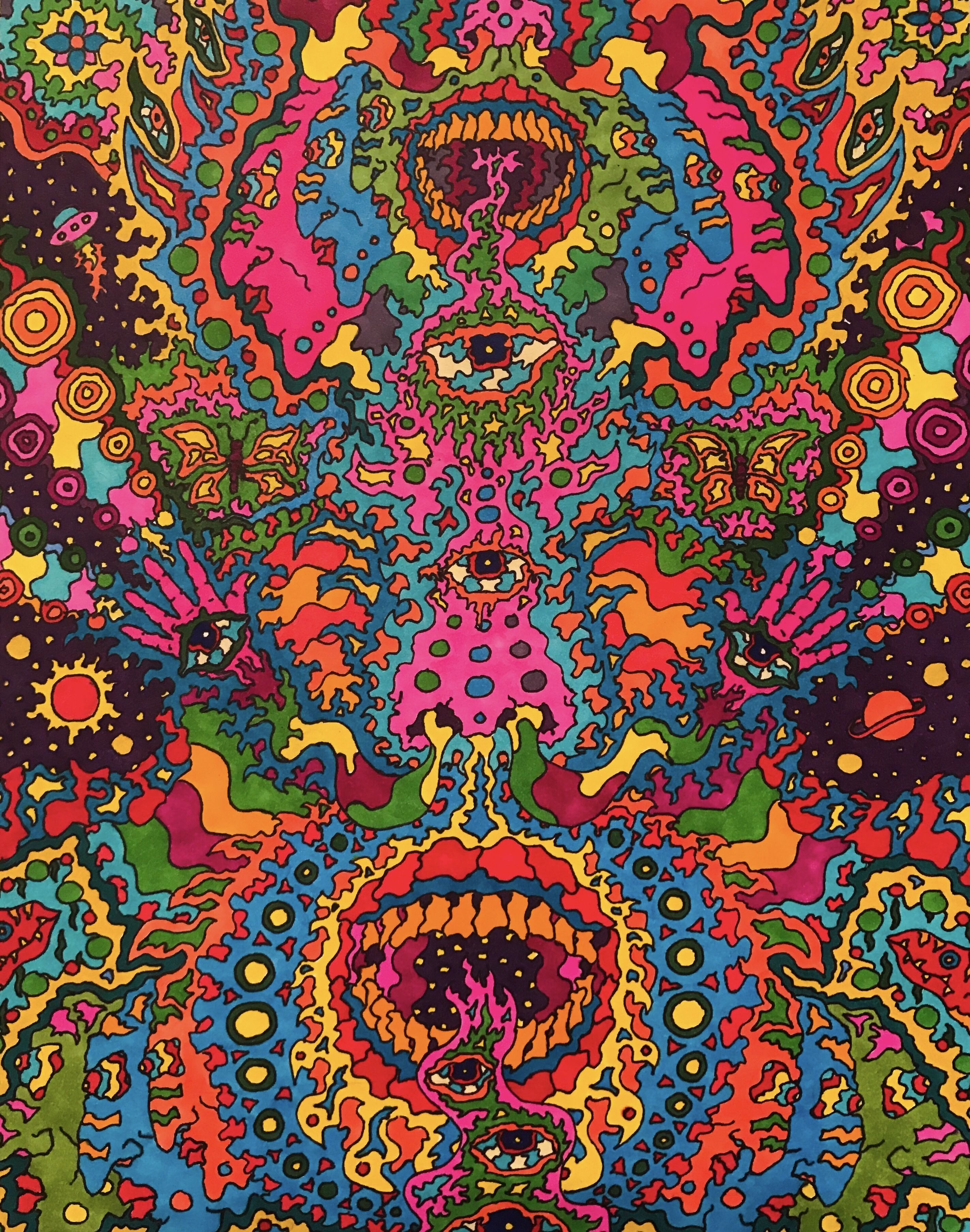 Hippie Trippy Drawings Wallpapers