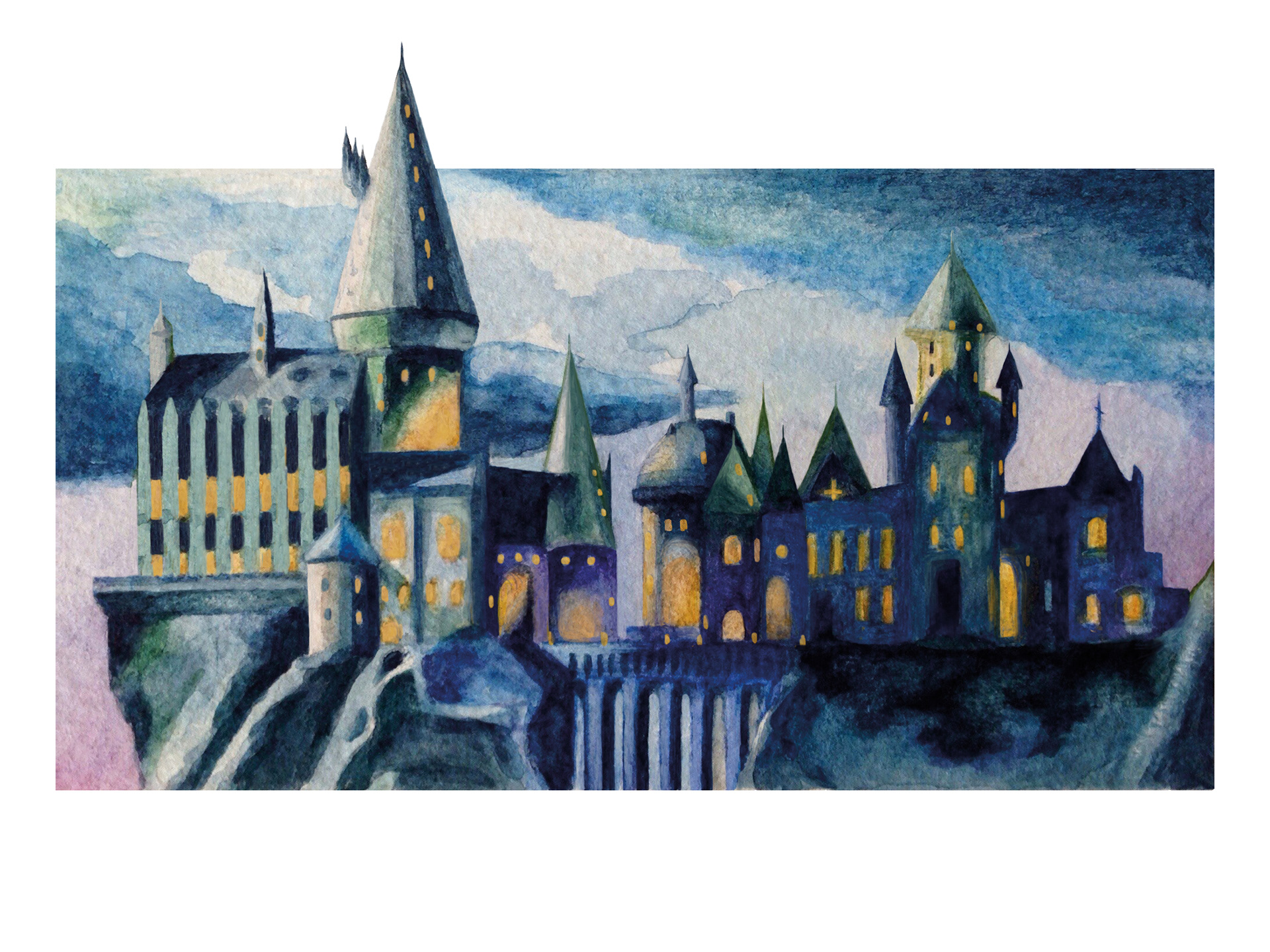 Hogwarts Watercolor Wallpapers