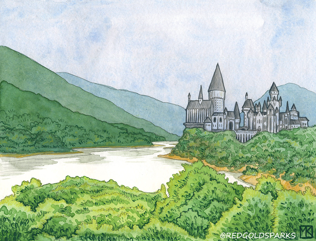 Hogwarts Watercolor Wallpapers