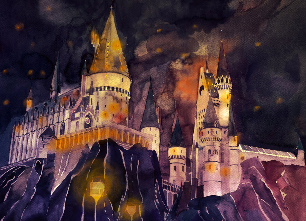 Hogwarts Watercolor Wallpapers