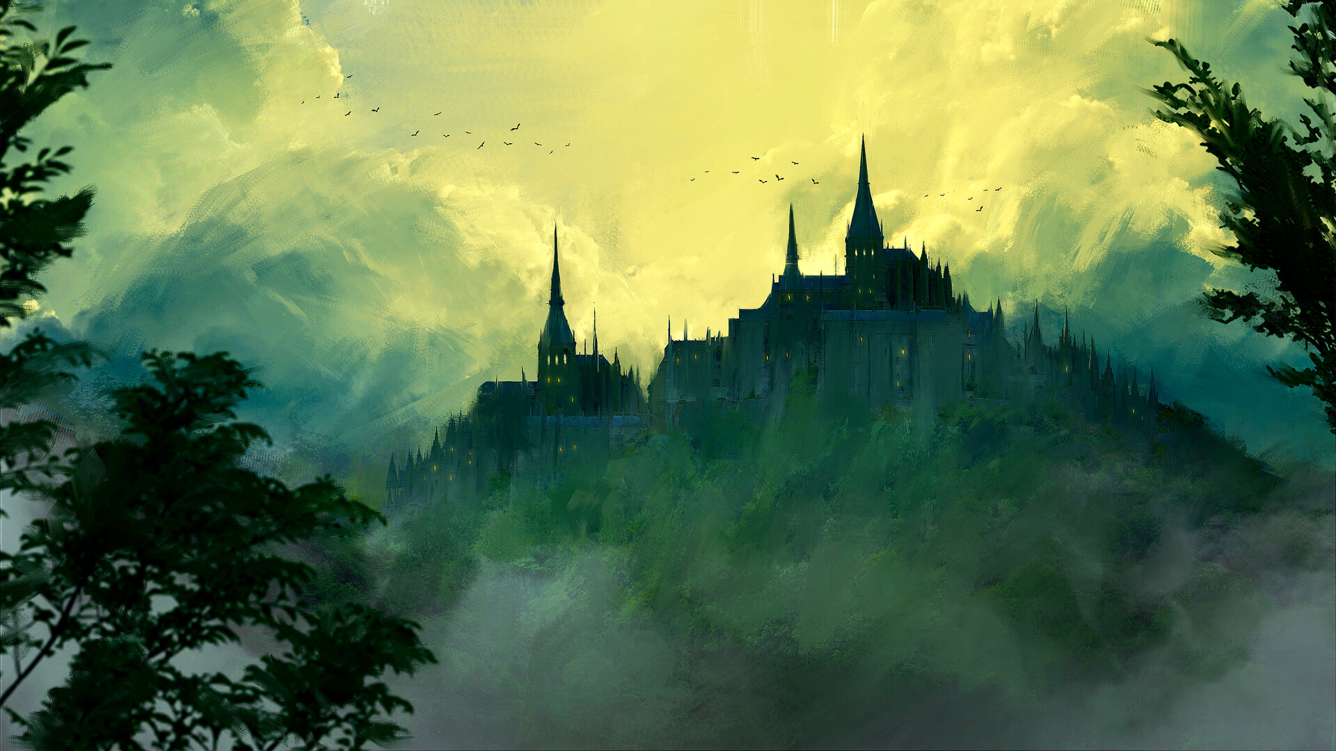 Hogwarts Watercolor Wallpapers