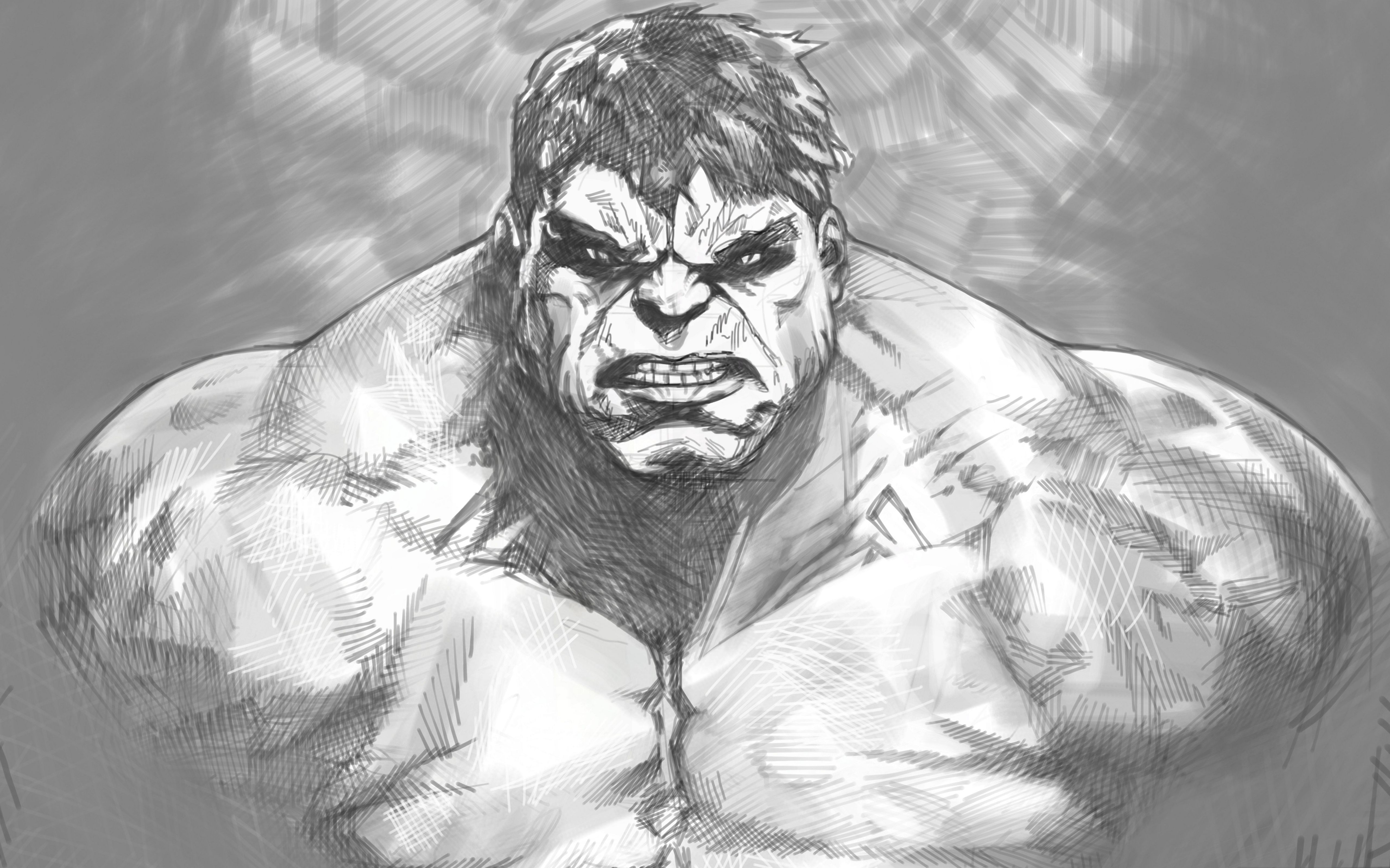 Hulk Black And White Wallpapers