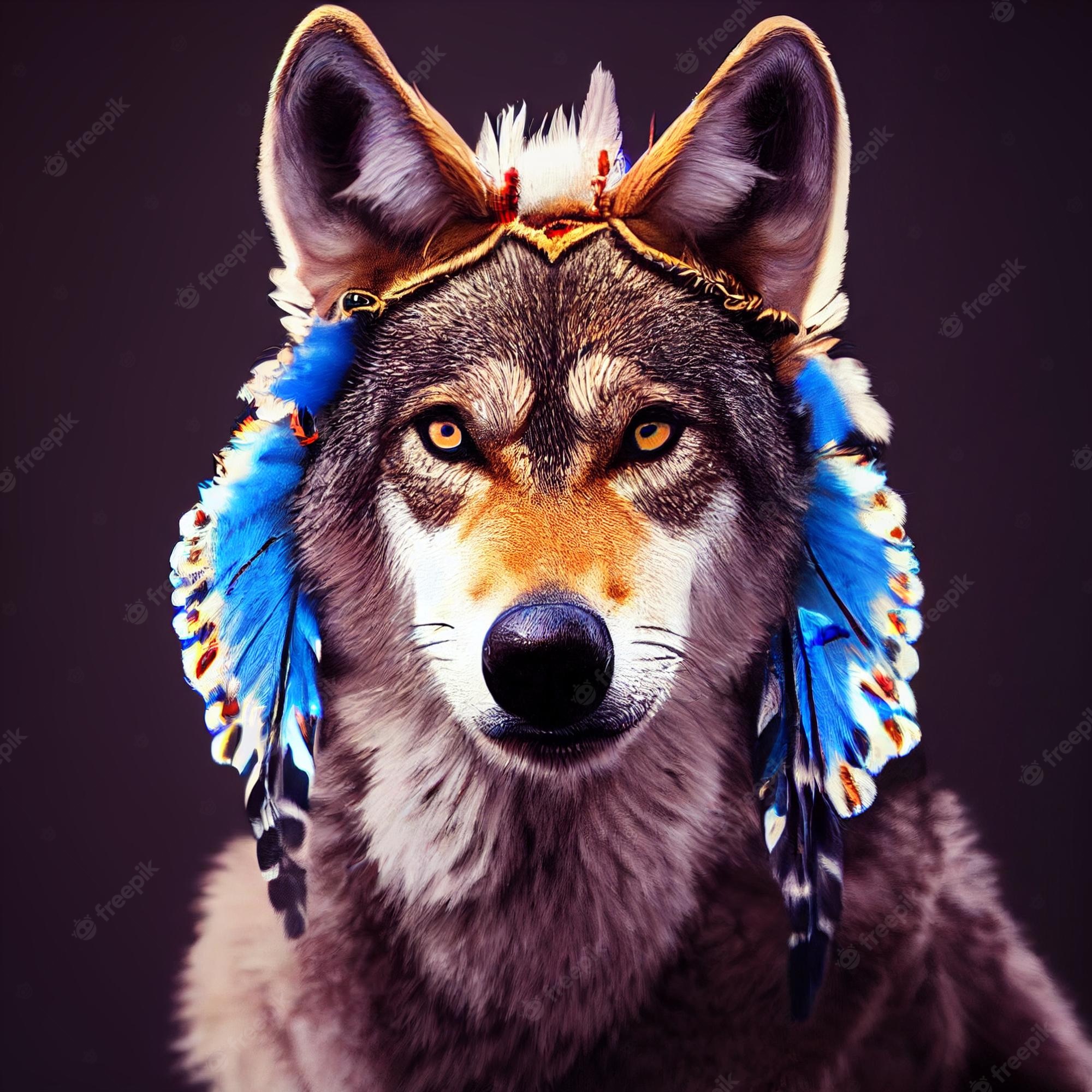 Indians And Wolves Wallpapers