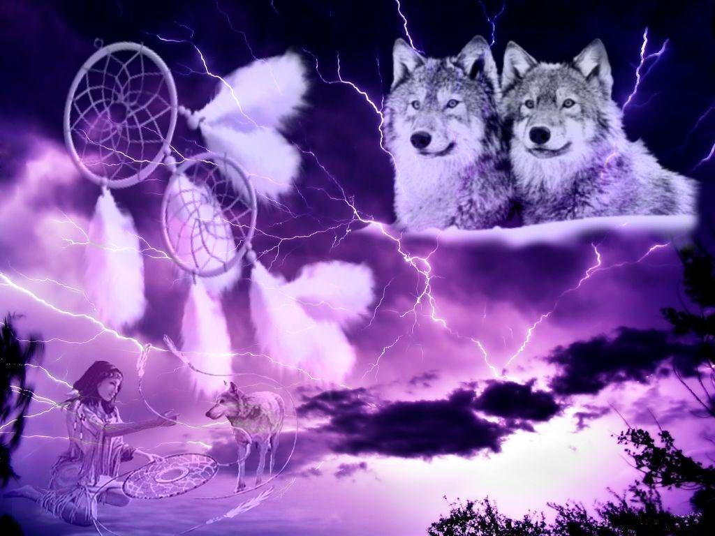 Indians And Wolves Wallpapers