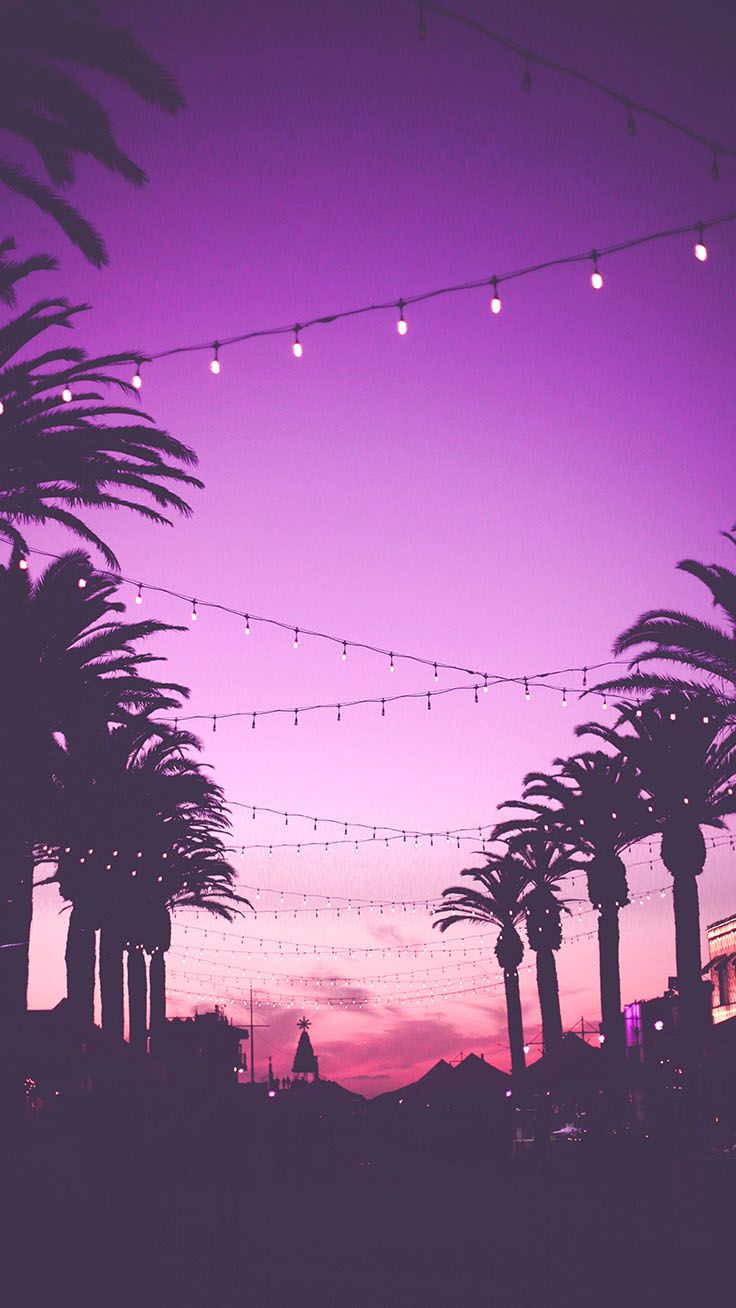 Iphone Purple Sunset Wallpapers