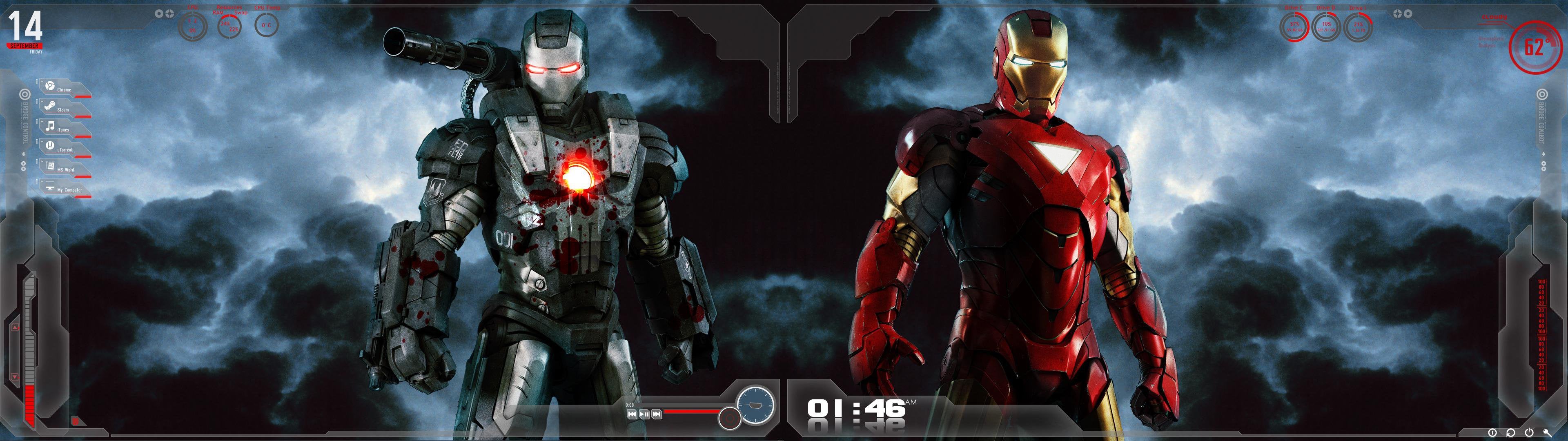 Iron Man Dual Monitor Wallpapers