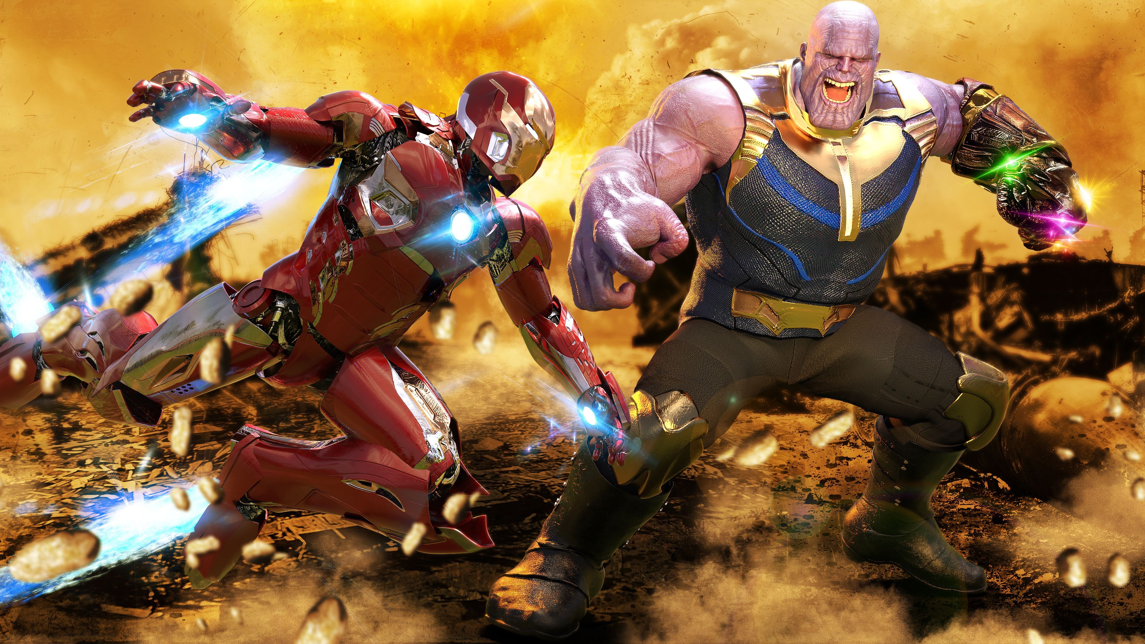 Iron Man Vs Thanos Wallpapers