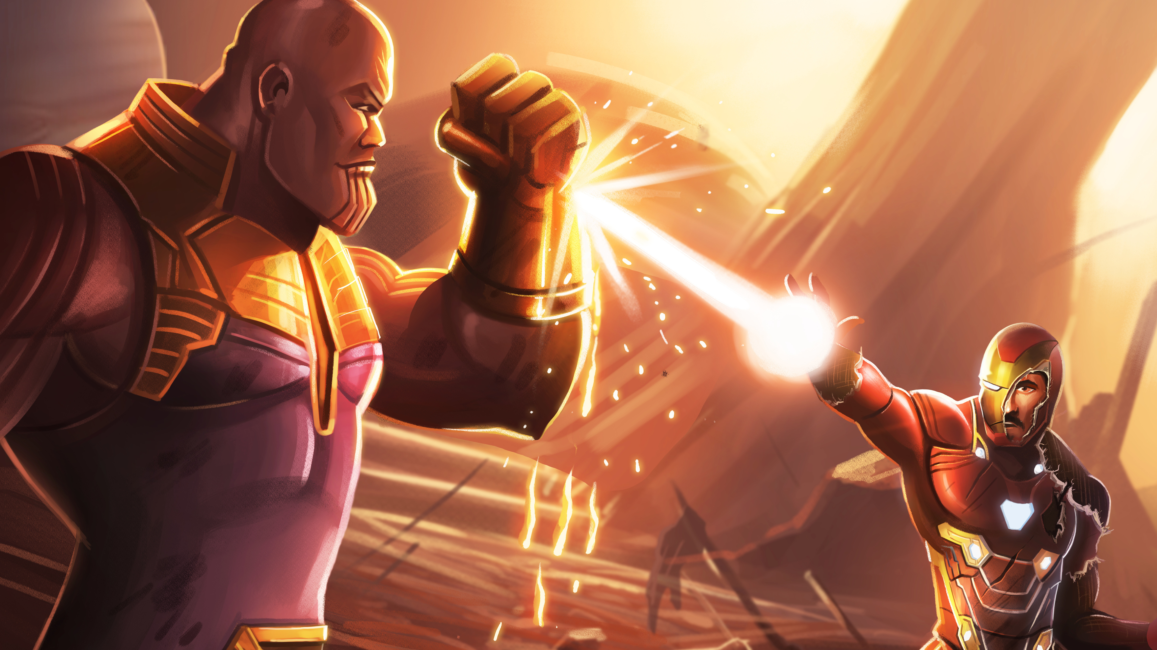 Iron Man Vs Thanos Wallpapers