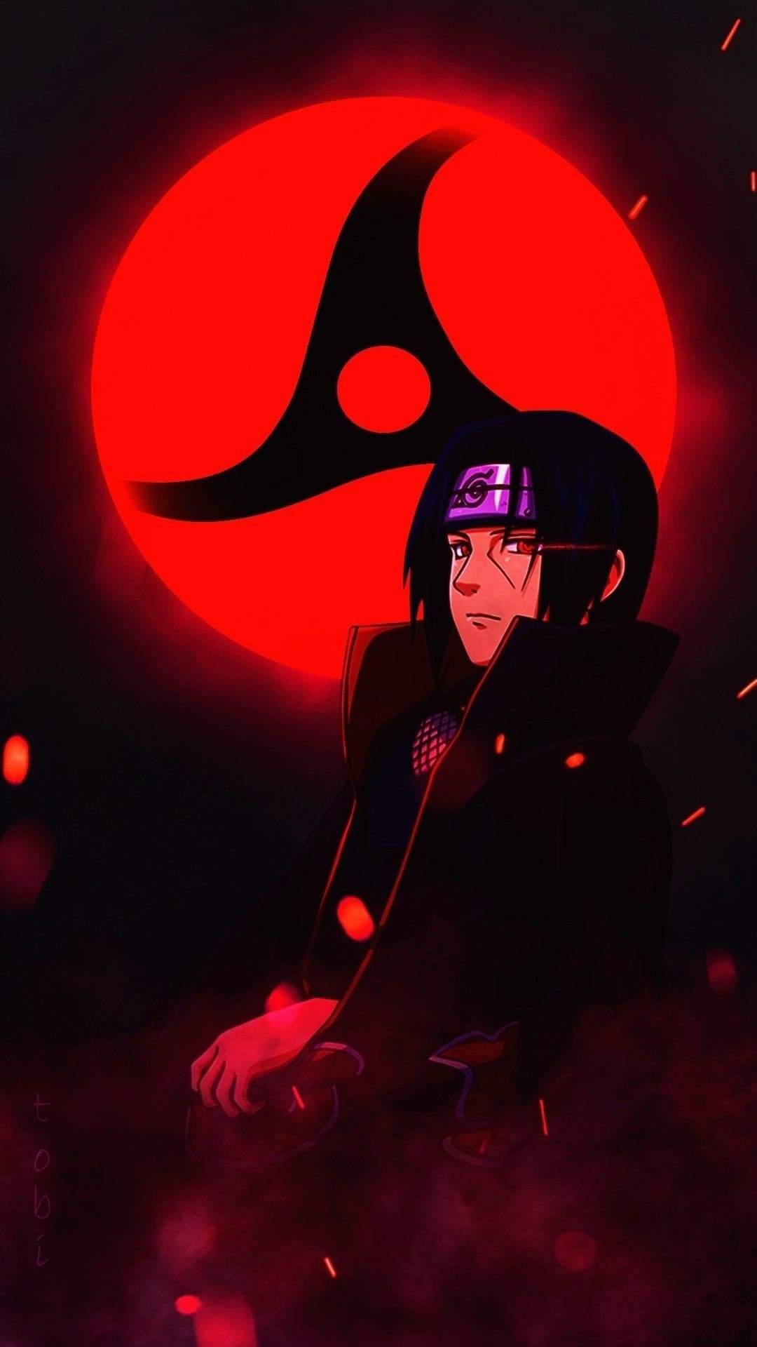 Itachi Uchiha On Pole Wallpapers