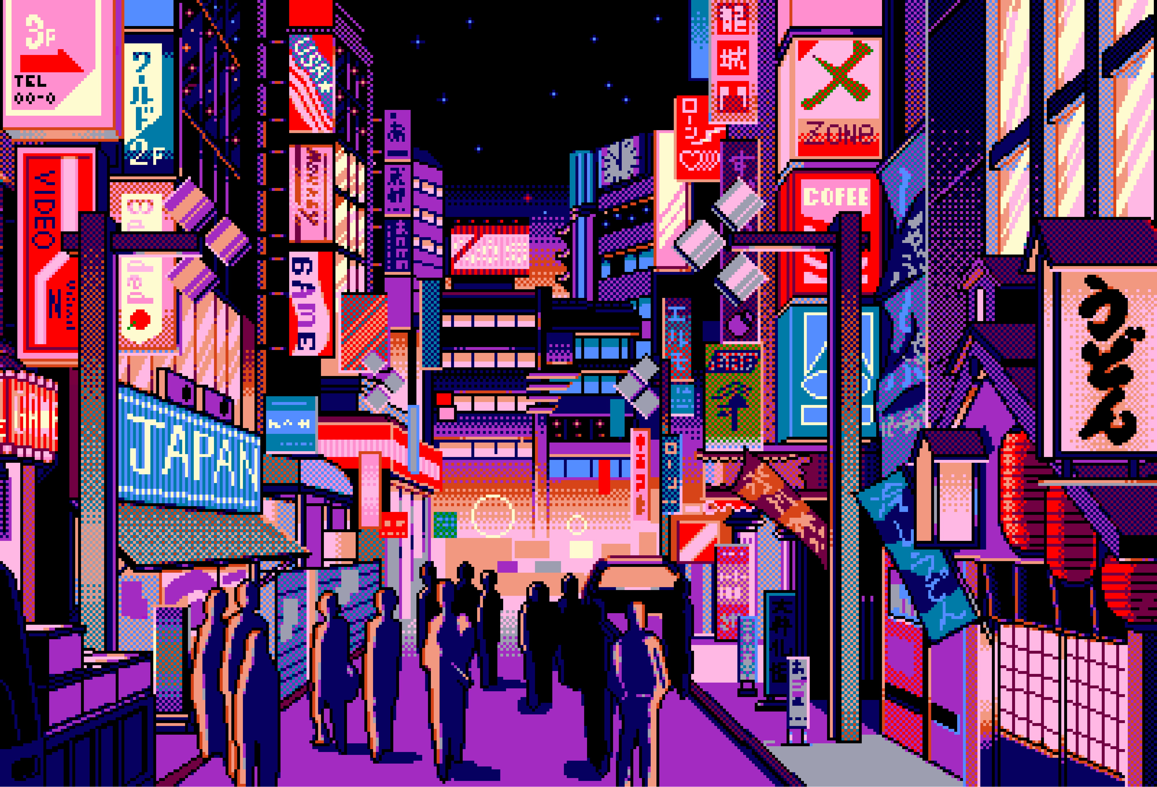 Japan Pixel Art Wallpapers