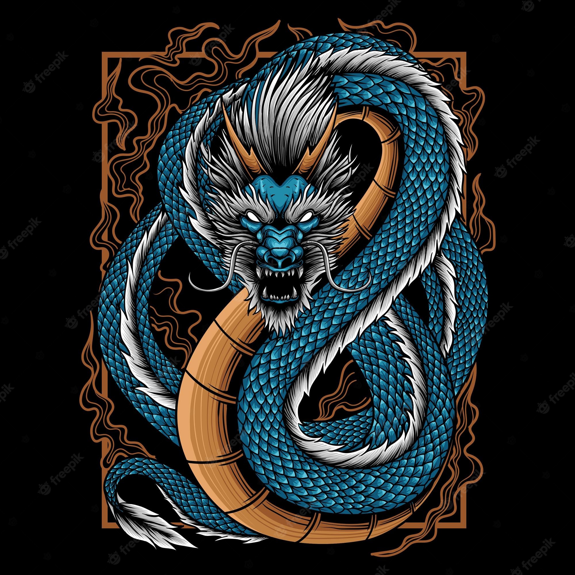 Japanese Blue Dragon Wallpapers