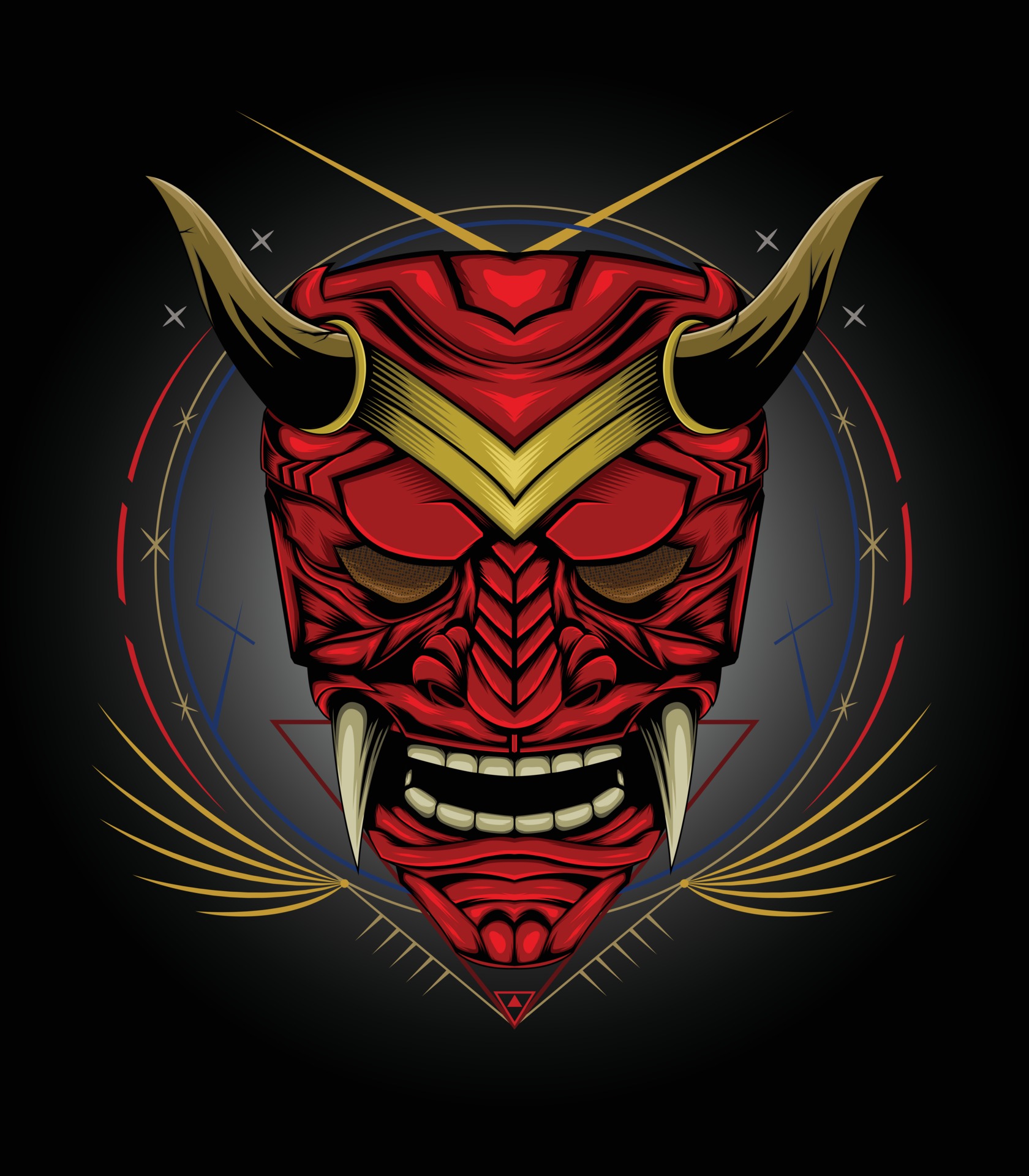 Japanese Demon Samurai Mask Wallpapers