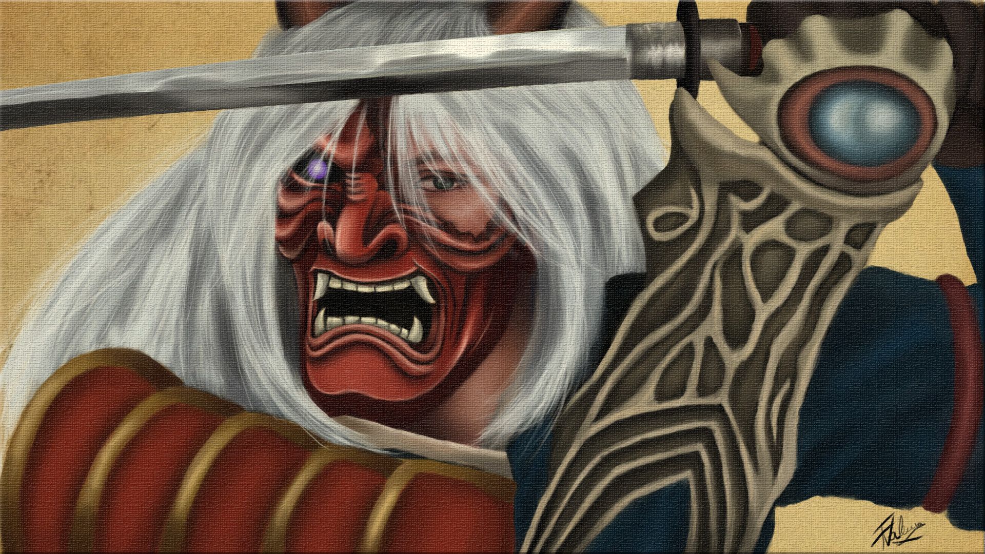 Japanese Demon Samurai Mask Wallpapers