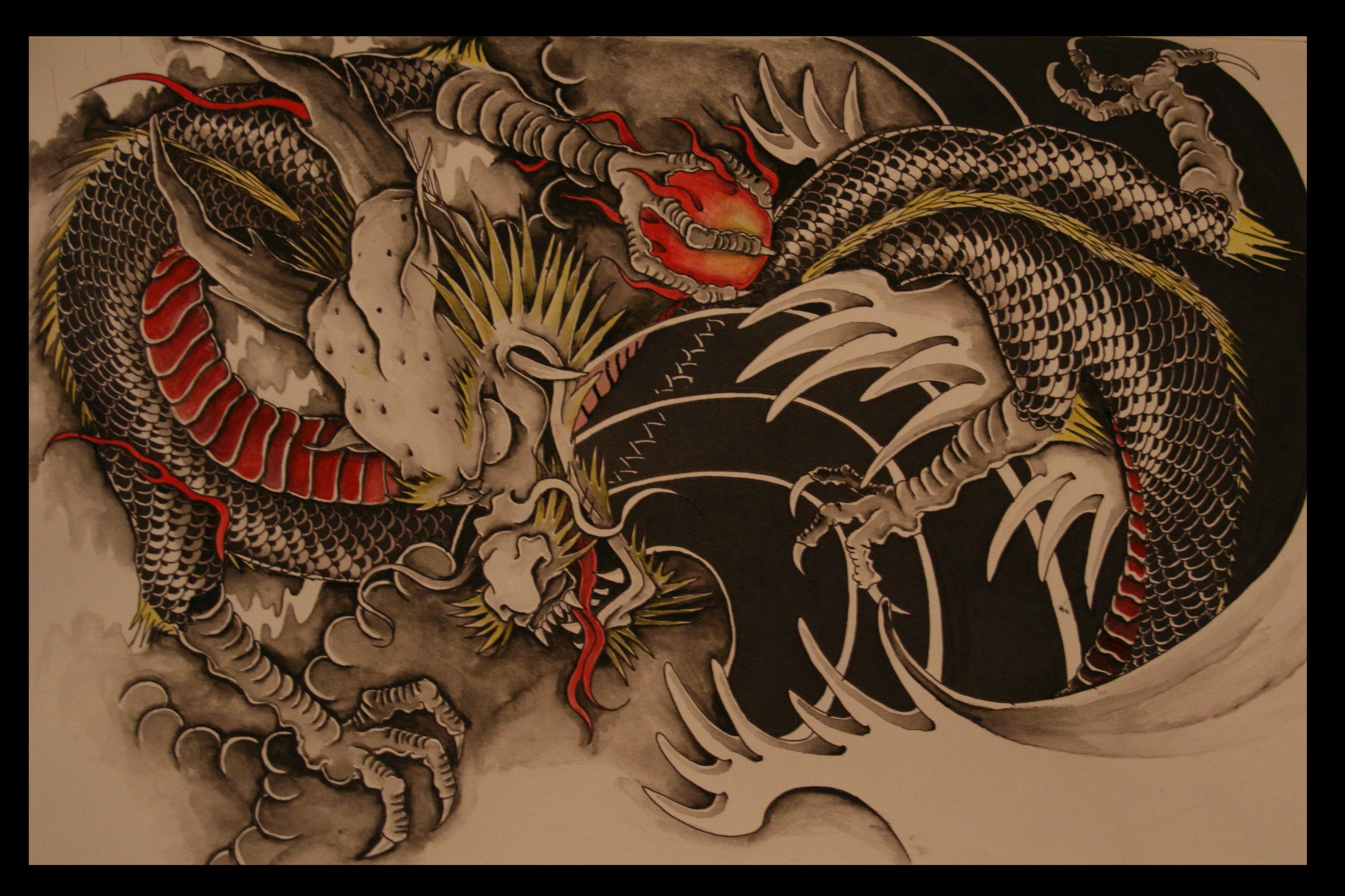 Japanese Dragon Painting Wallpapers