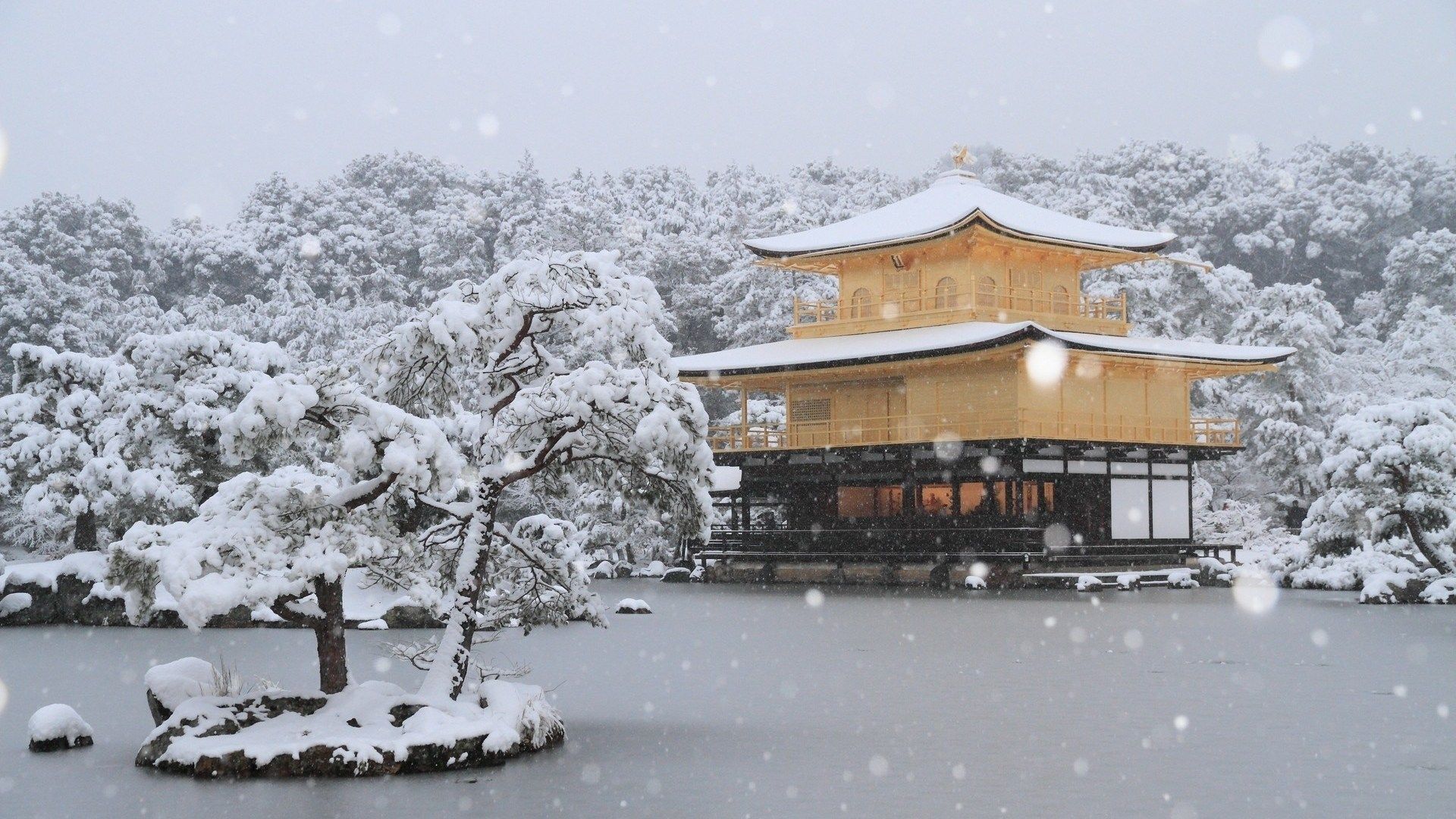 Japanese Garden Winter Wallpapers