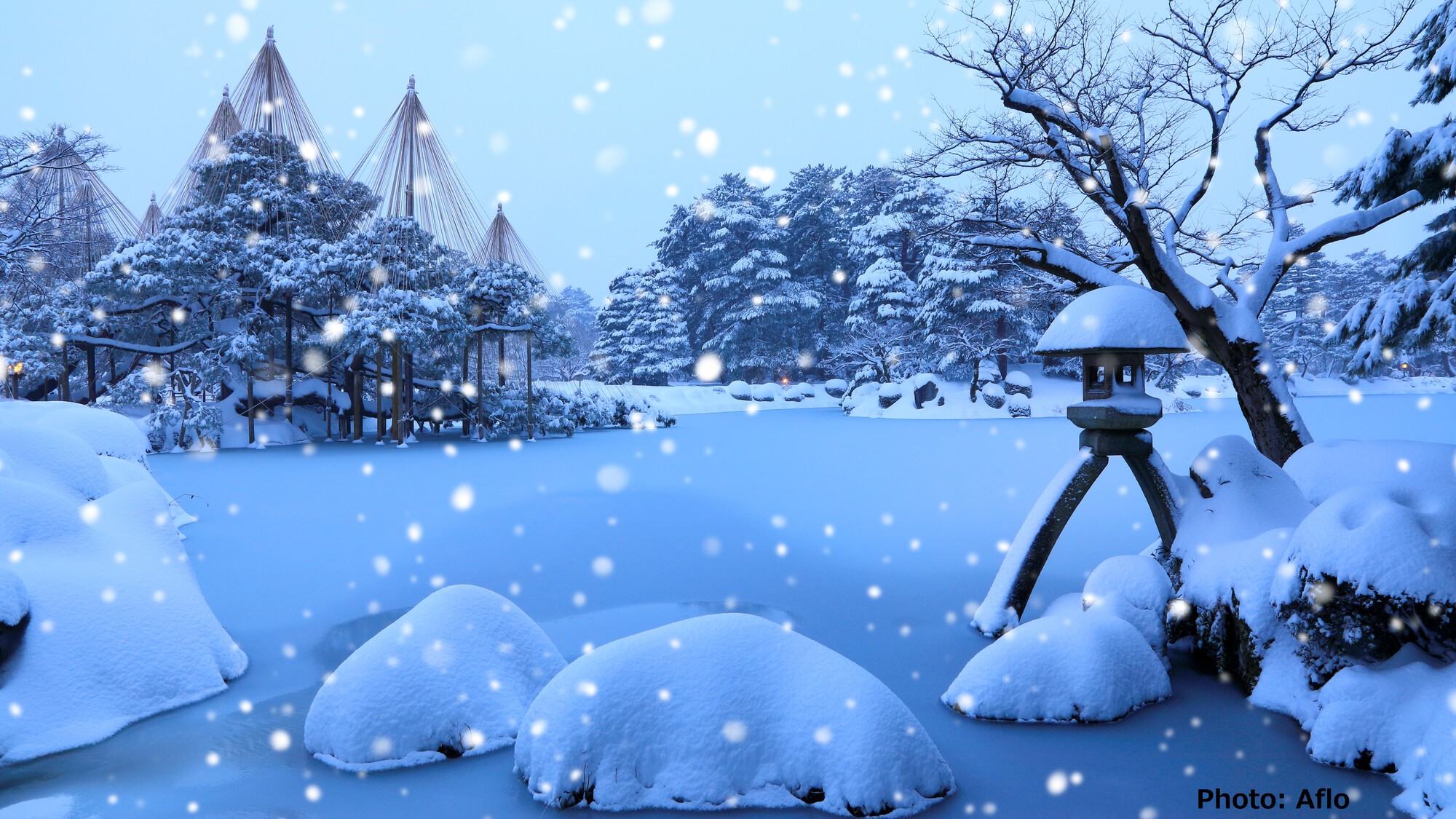 Japanese Garden Winter Wallpapers