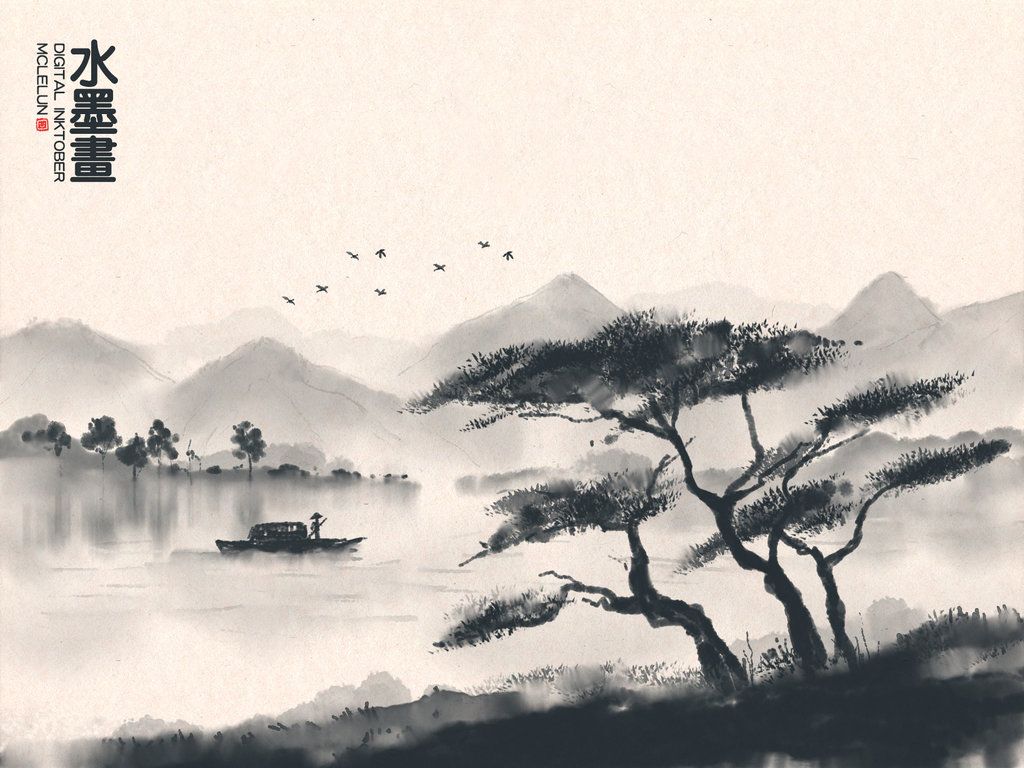 Japanese Ink Painting Landscape Wallpapers