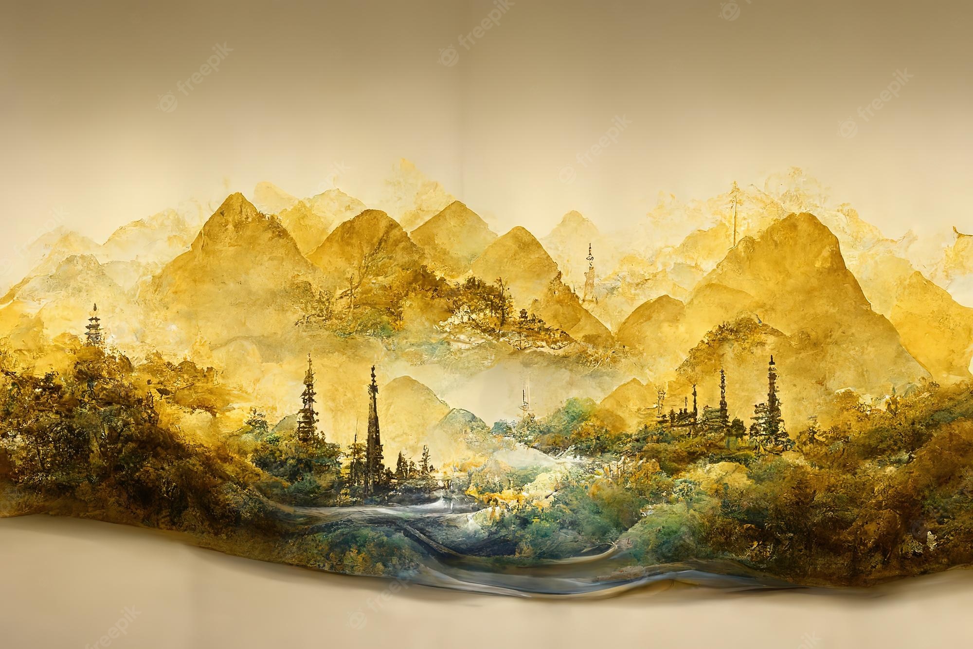 Japanese Ink Painting Landscape Wallpapers