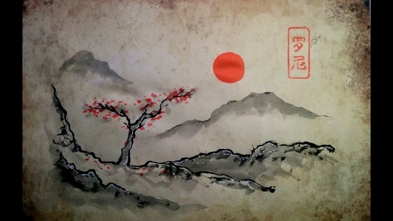 Japanese Ink Painting Landscape Wallpapers