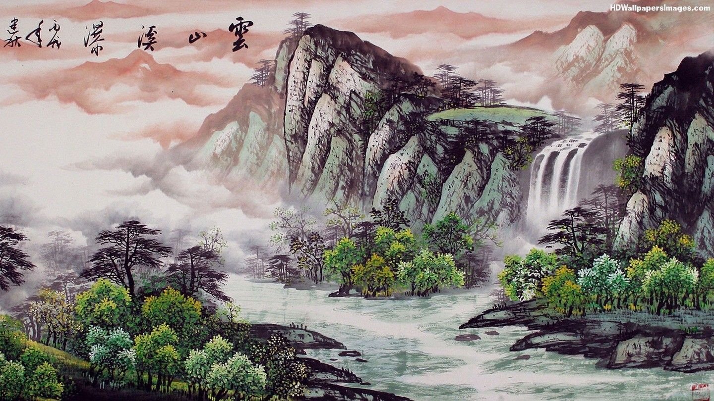 Japanese Ink Painting Landscape Wallpapers