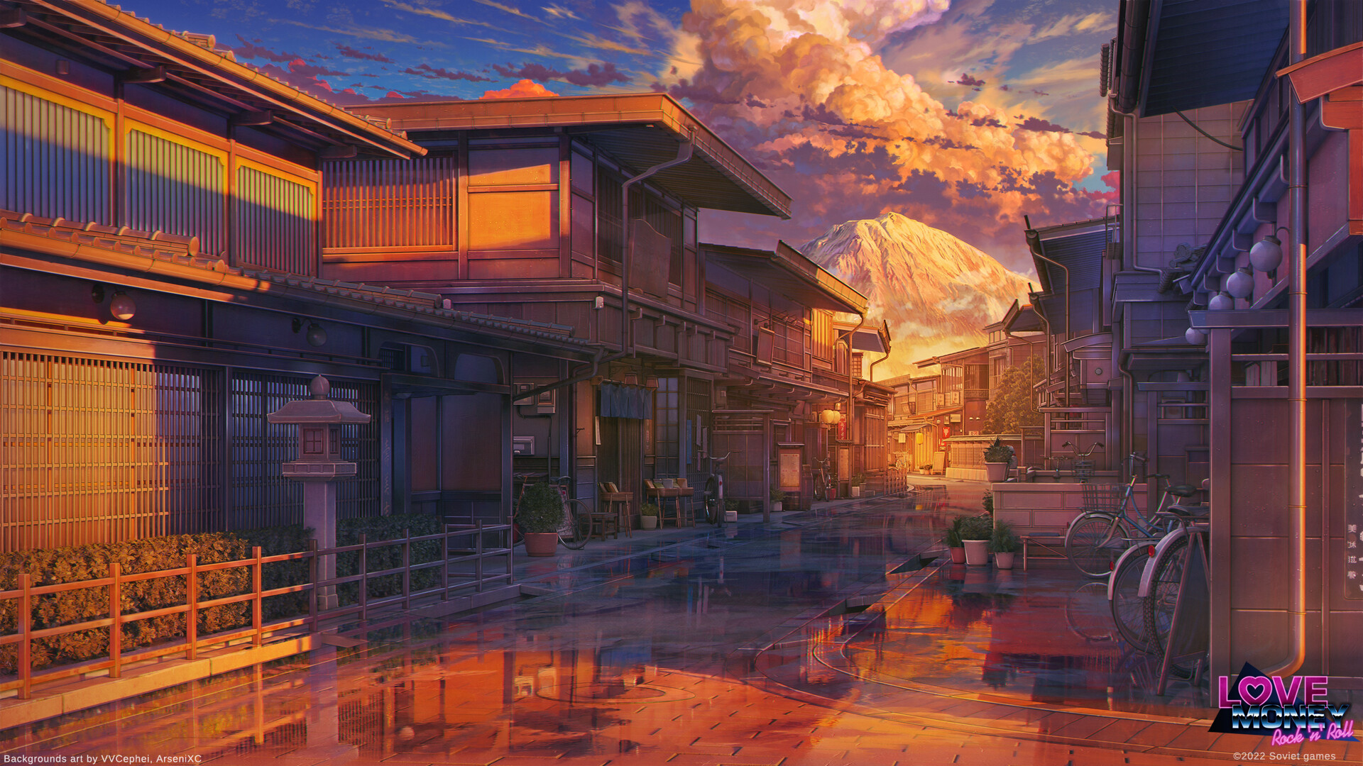 Japanese Town Art Wallpapers