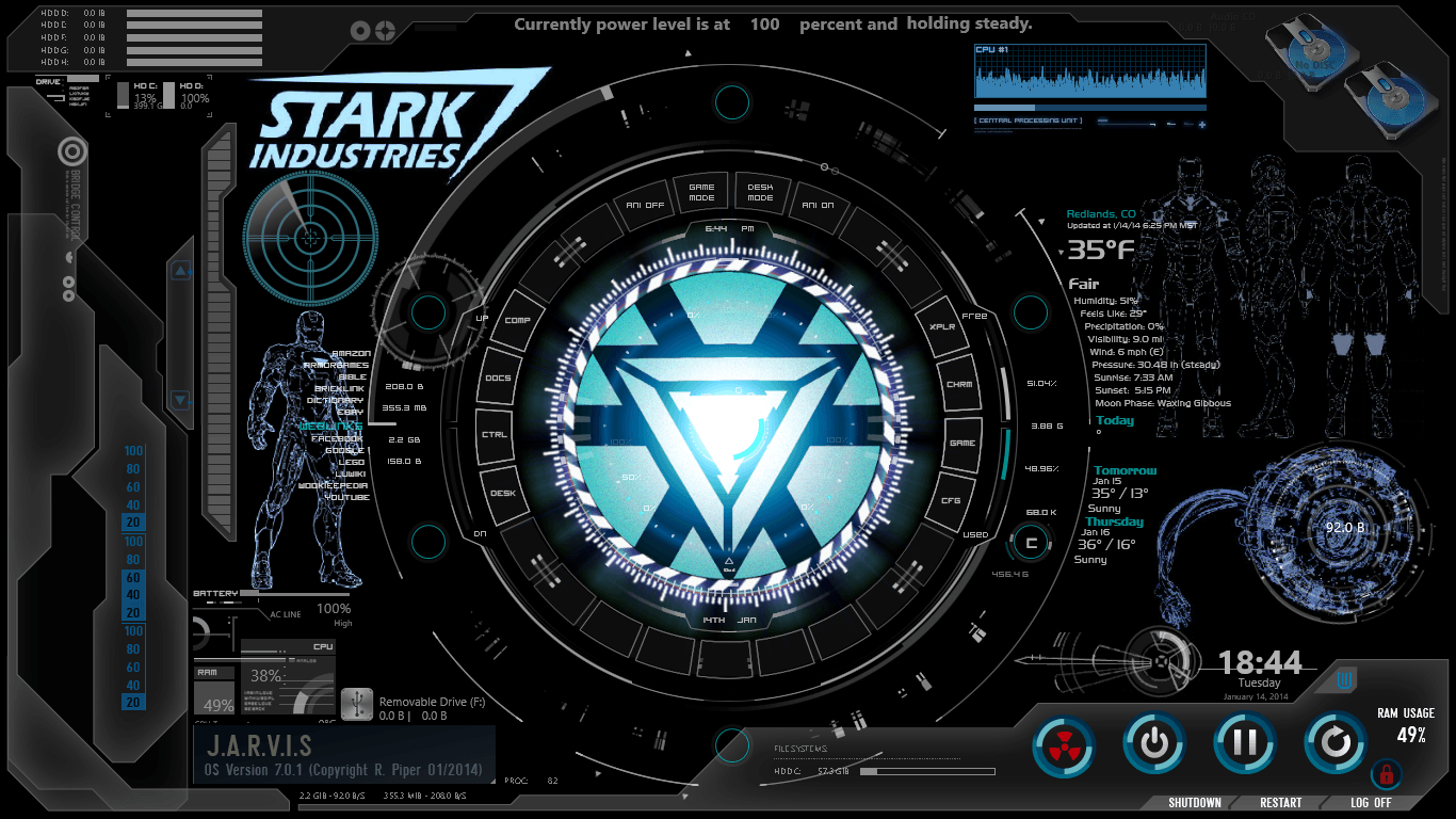 Jarvis Mainframe Wallpapers