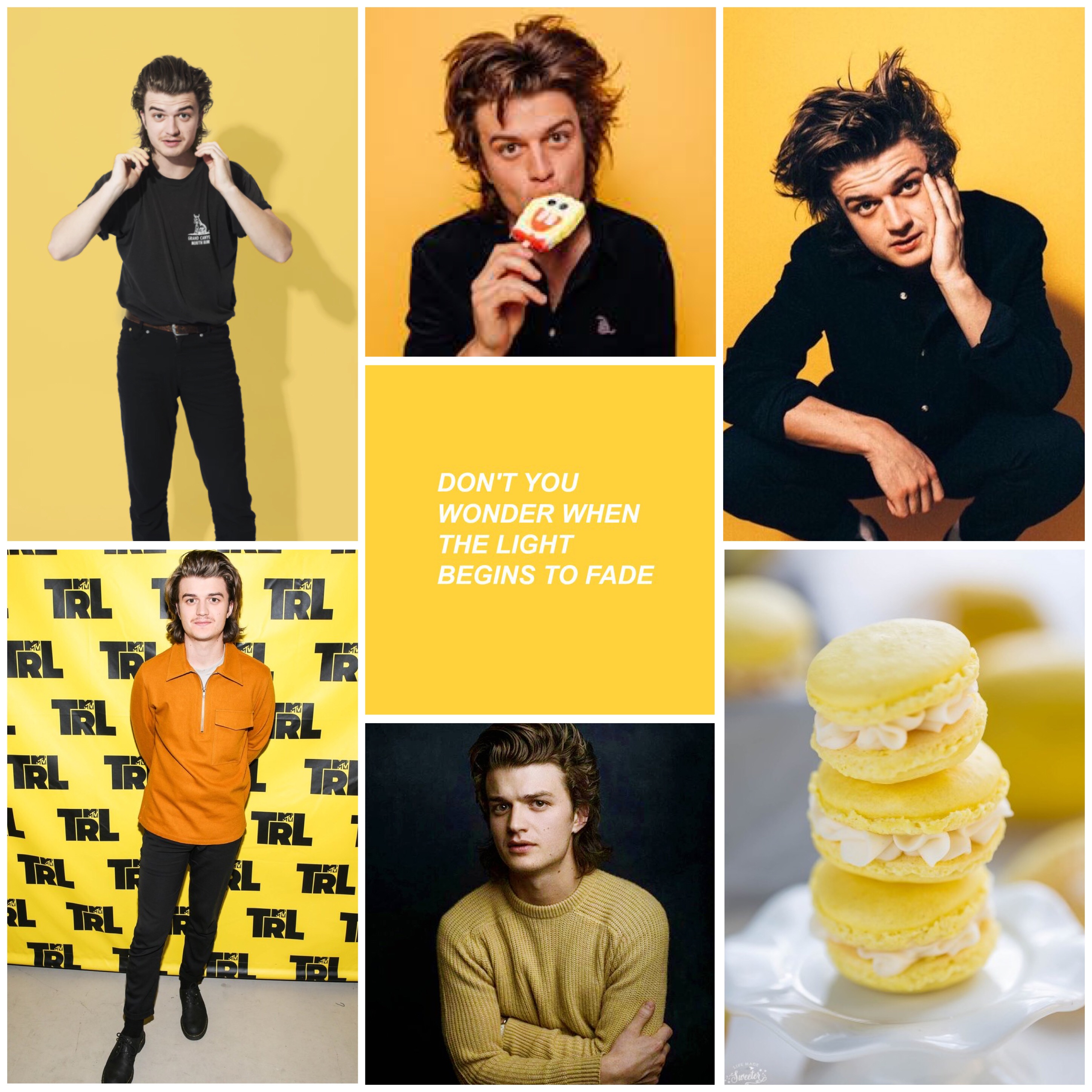 Joe Keery Photoshoot Yellow Wallpapers