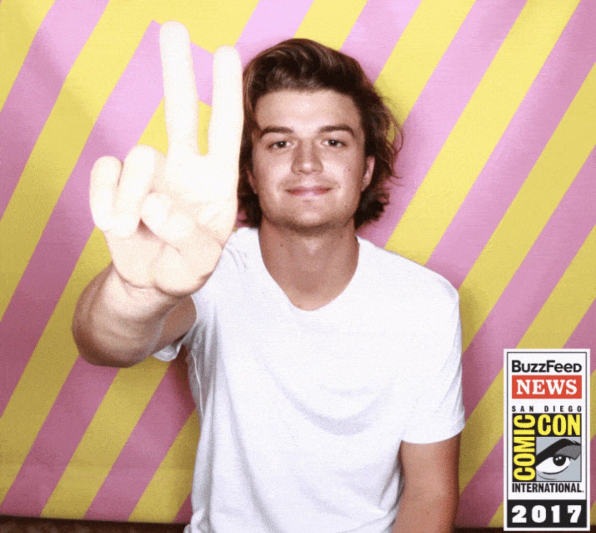 Joe Keery Photoshoot Yellow Wallpapers