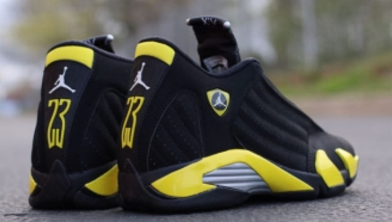 Jordan 14 Thunder On Feet Wallpapers