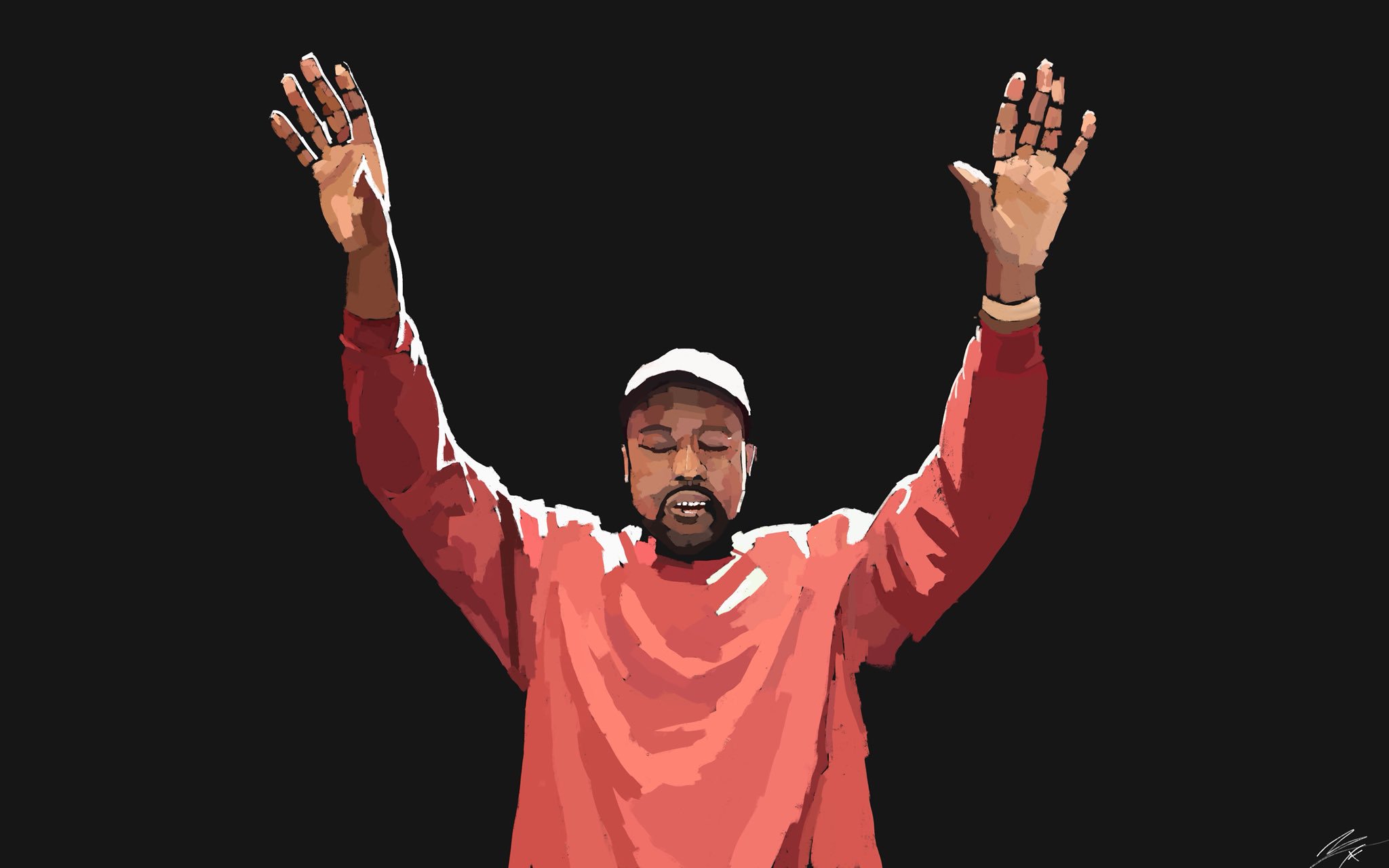 Kanye Hands Raised Wallpapers