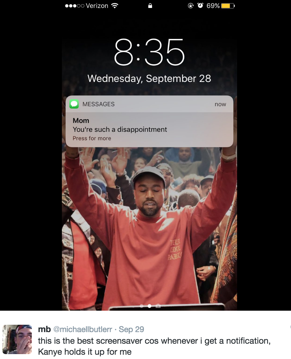 Kanye Notification Wallpapers