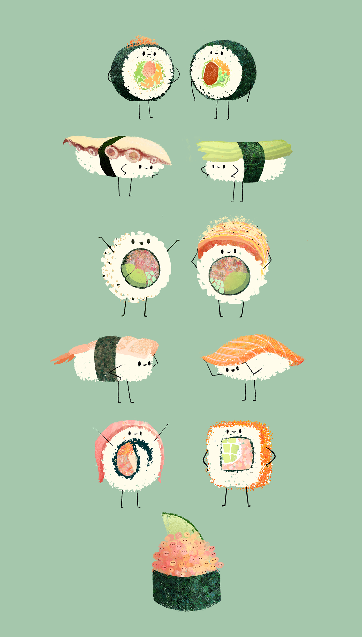 Kawaii Sushi Wallpapers