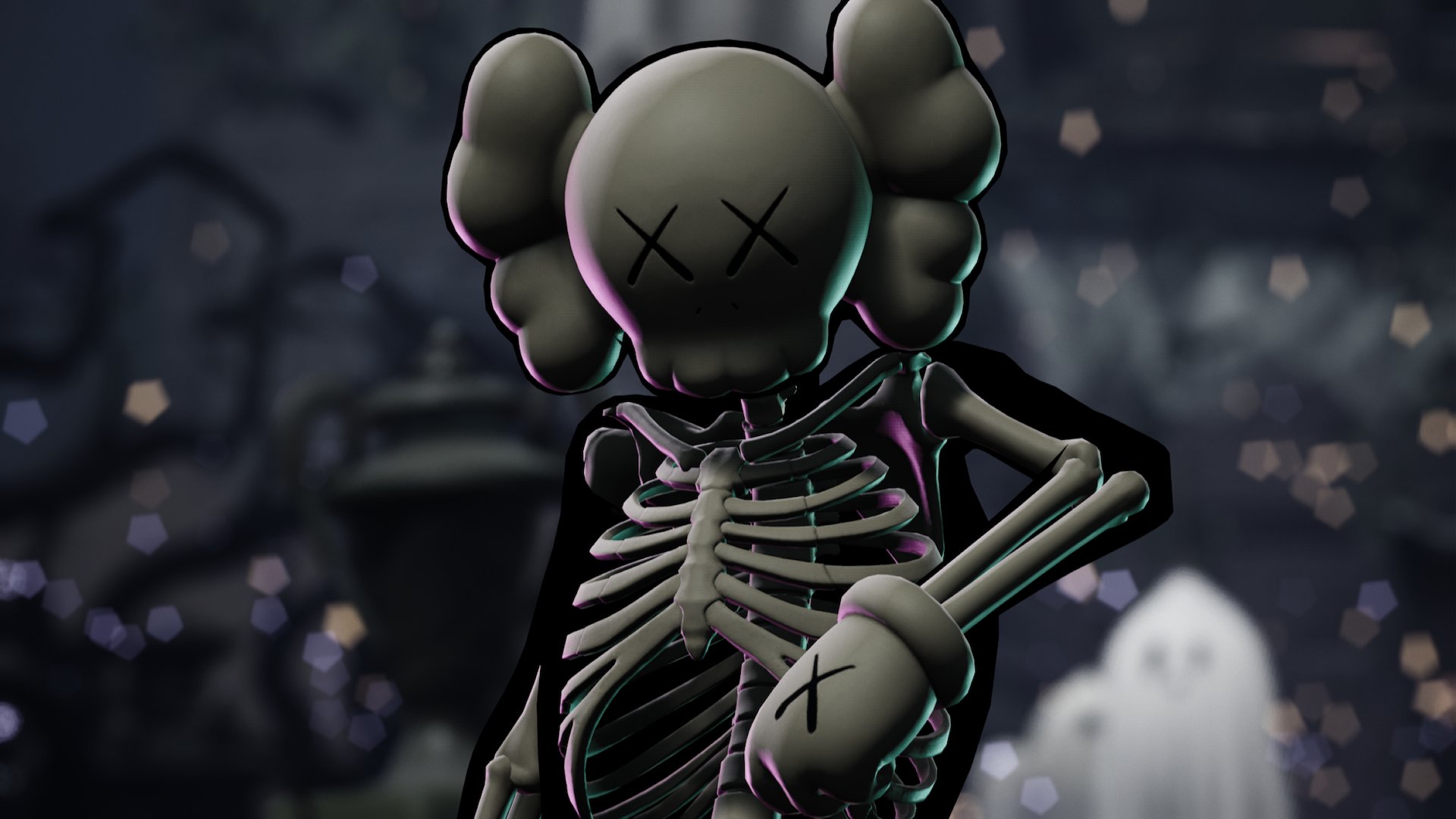 Kaws Skeleton Wallpapers