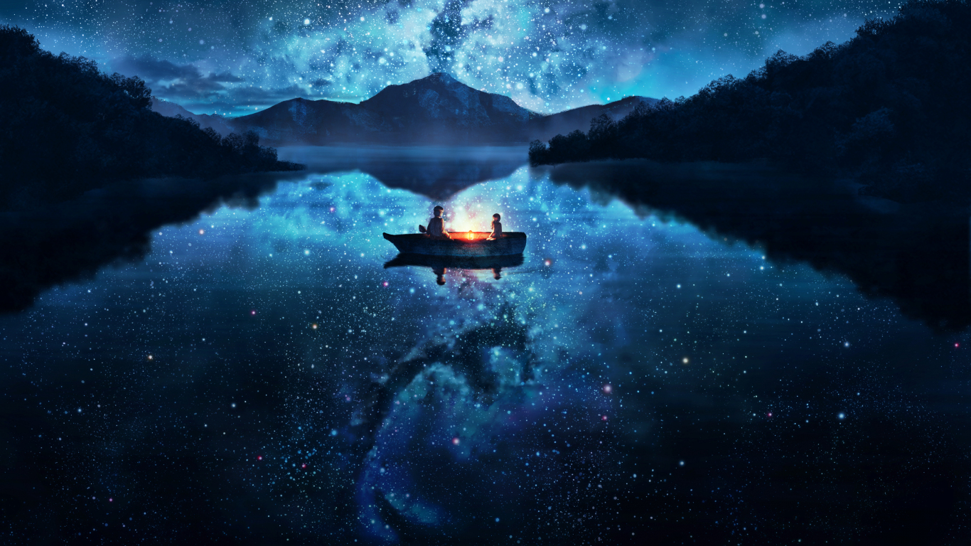 Lake At Night Wallpapers