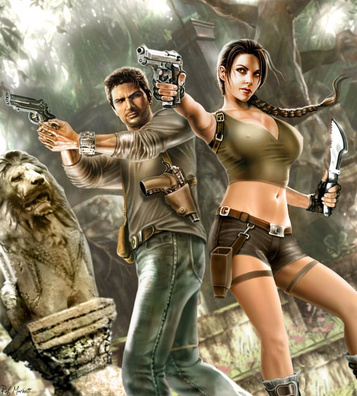 Lara Croft And Nathan Drake Wallpapers
