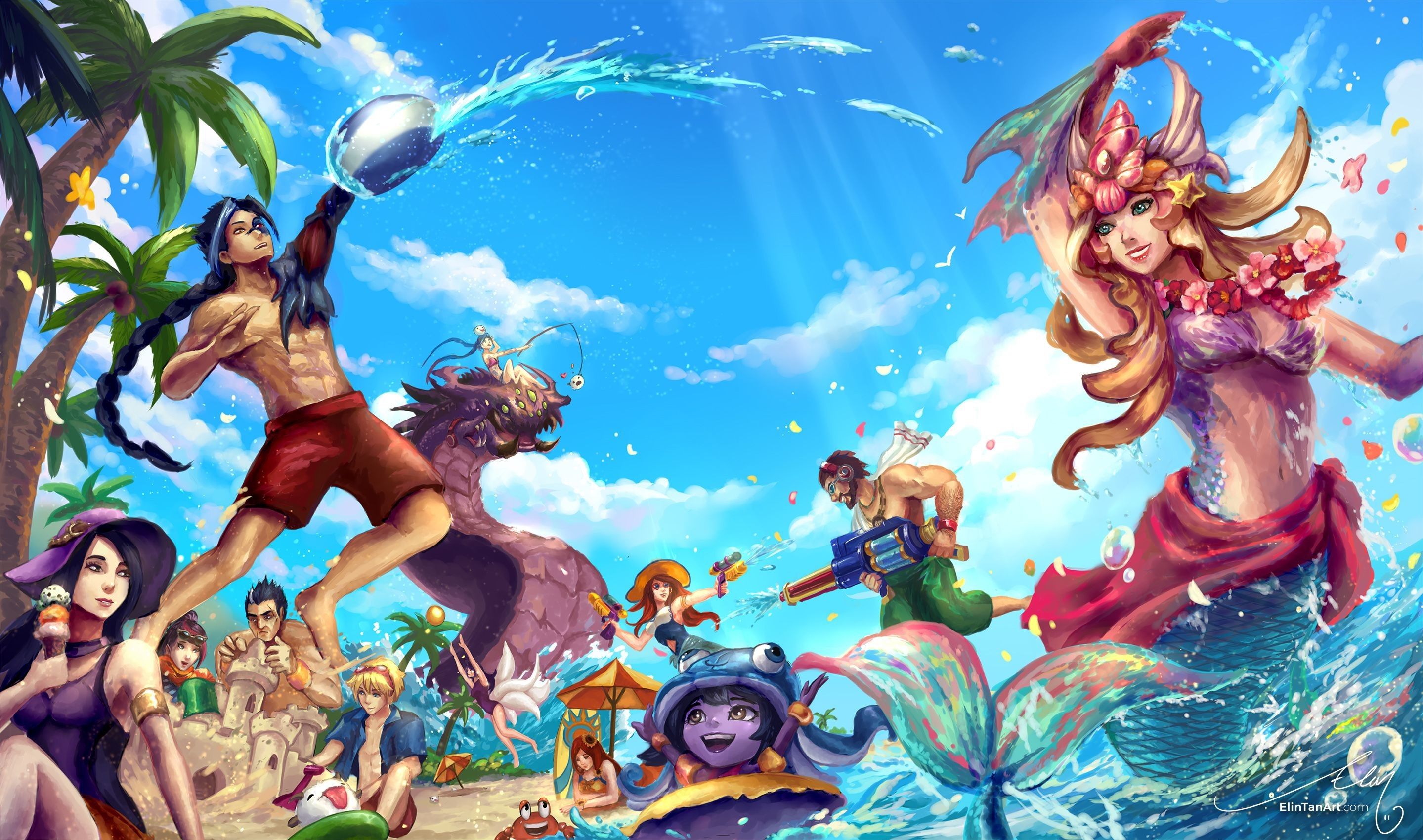 League Of Legends Pool Party Wallpapers