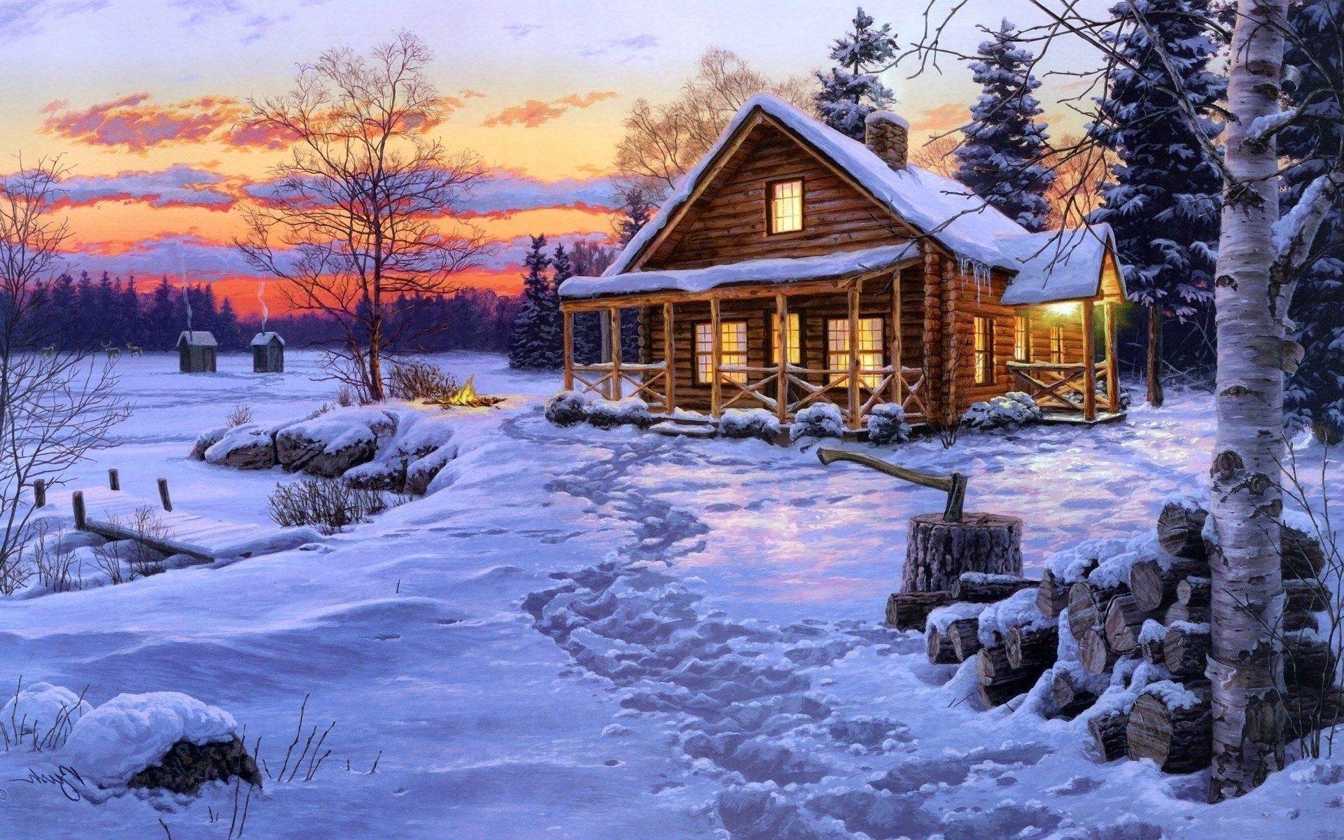 Log Cabin Wallpapers