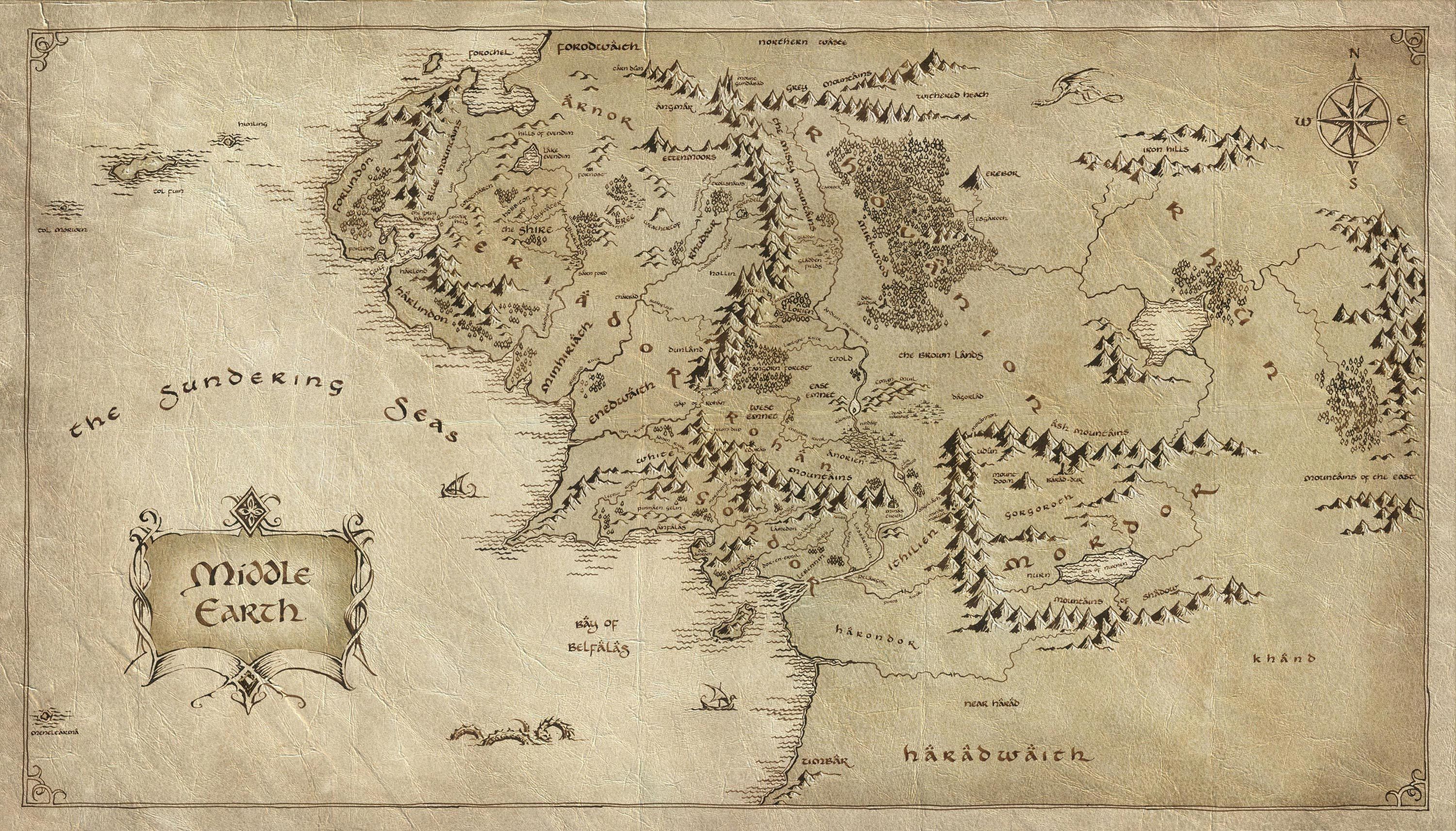 Lord Of The Rings Map Wallpapers