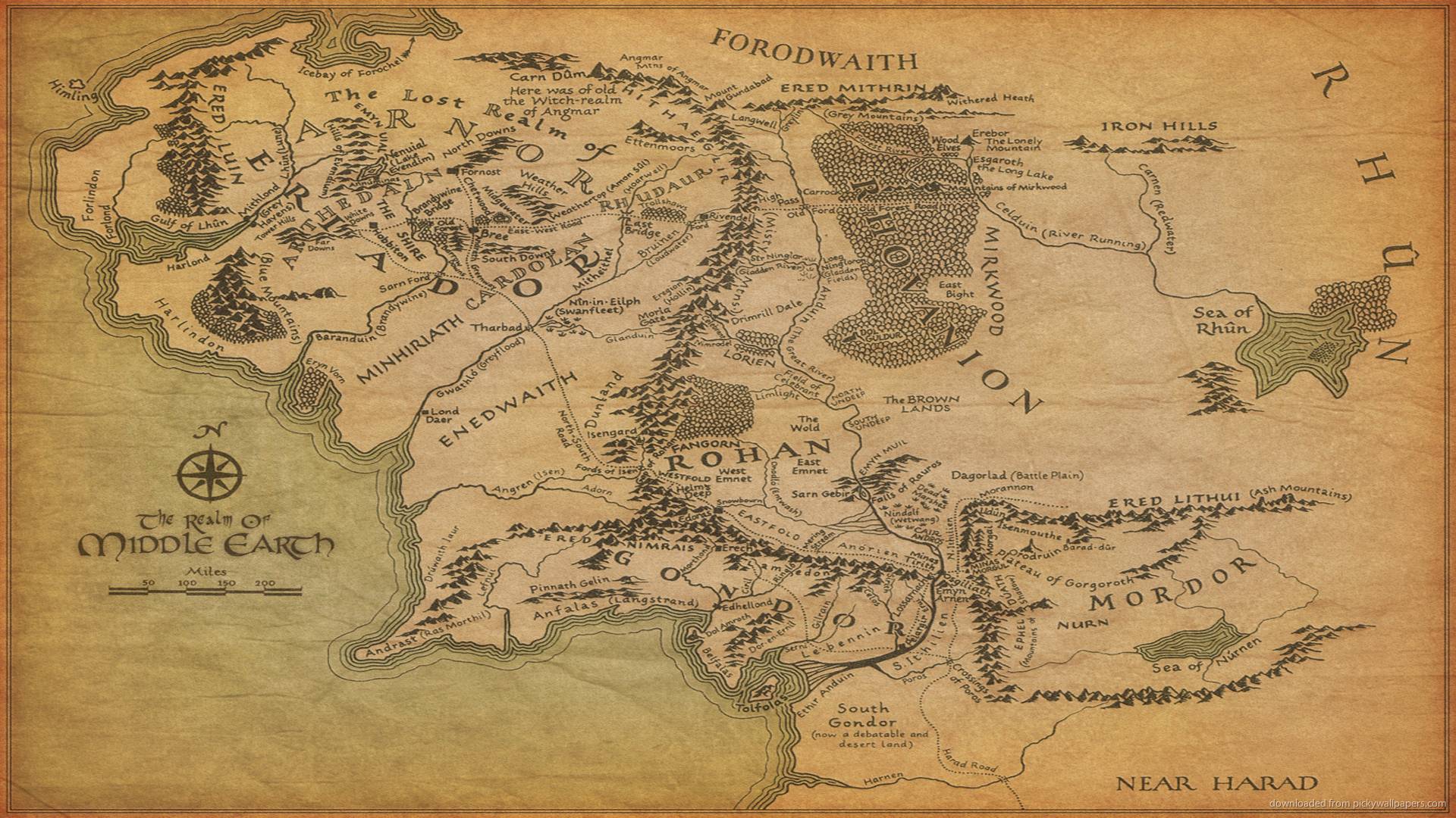 Lord Of The Rings Map Wallpapers