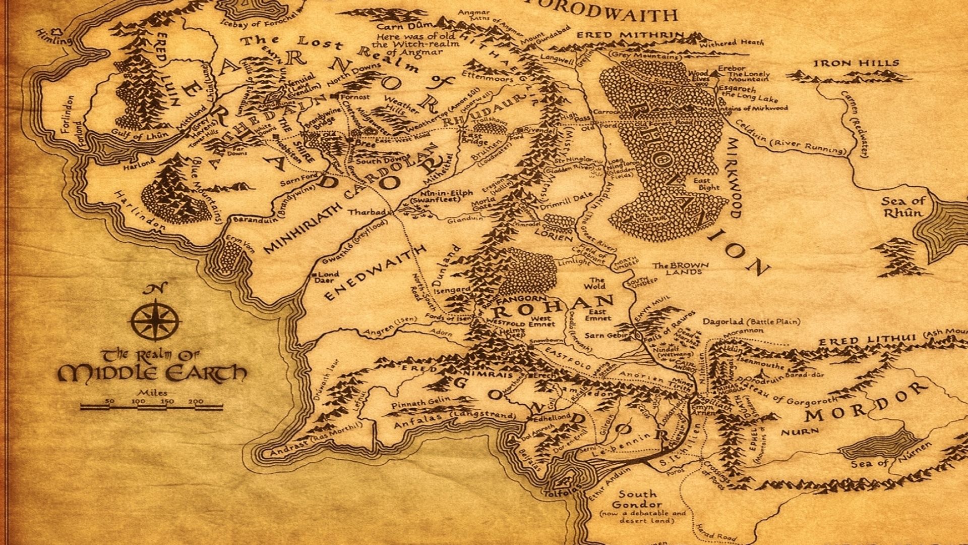 Lord Of The Rings Map Wallpapers