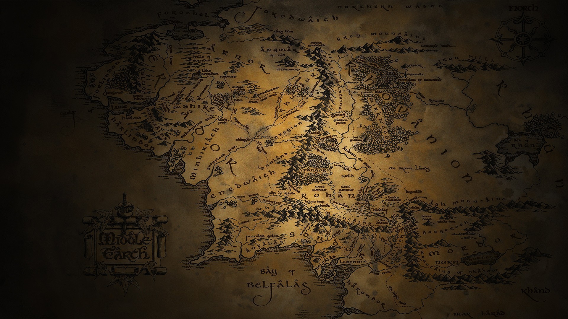 Lord Of The Rings Map Wallpapers