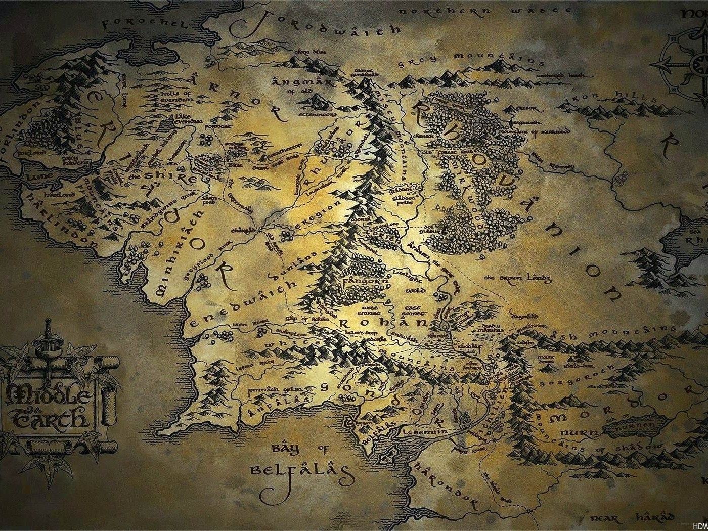 Lord Of The Rings Map Wallpapers