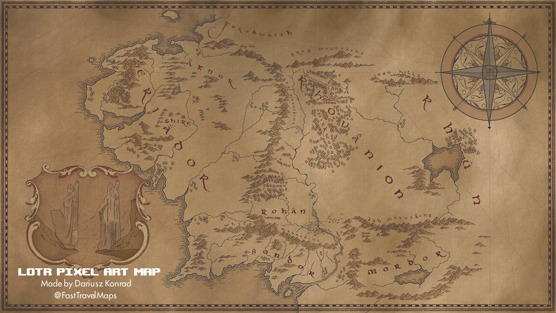 Lord Of The Rings Map Wallpapers