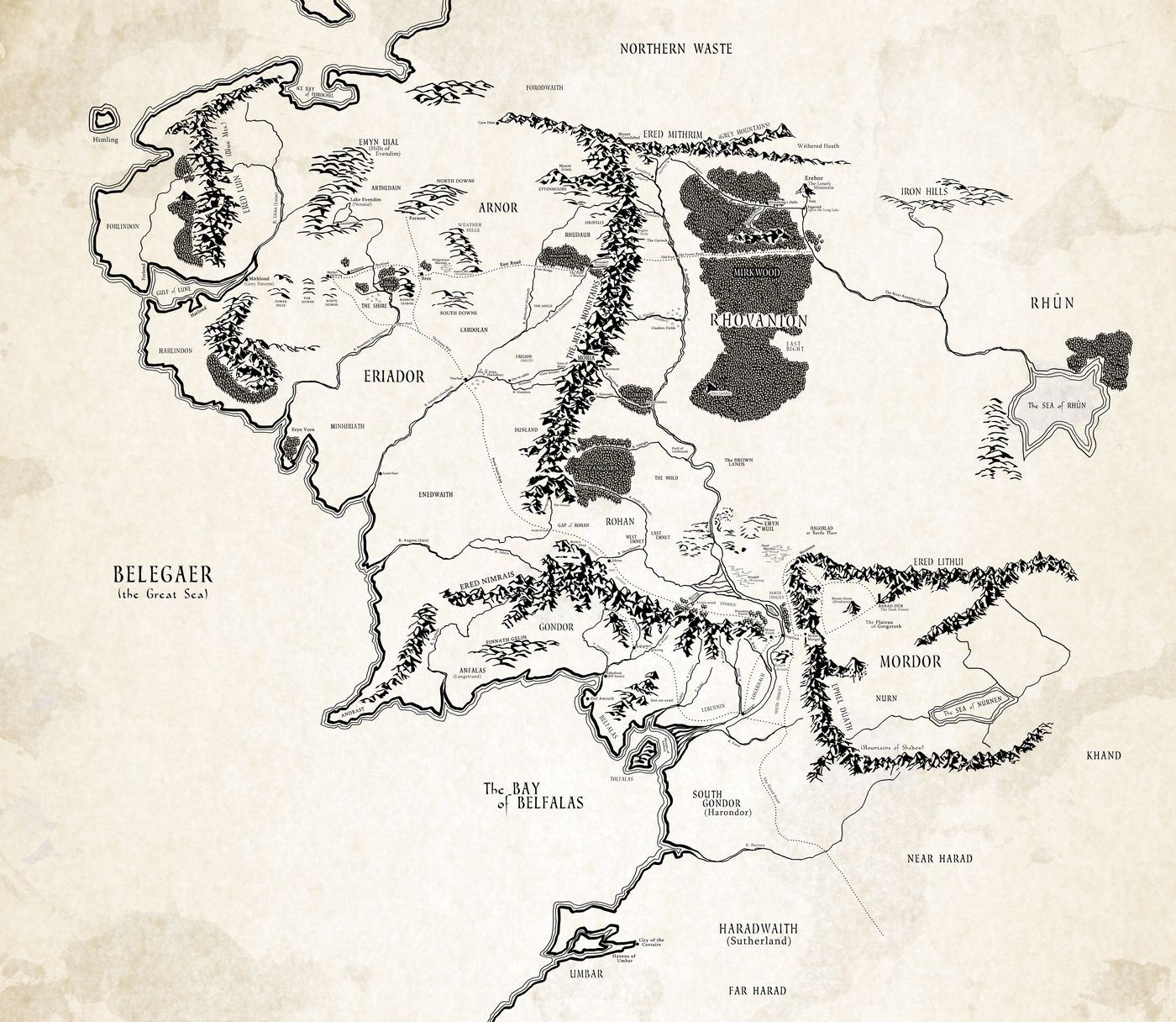 Lord Of The Rings Map Wallpapers