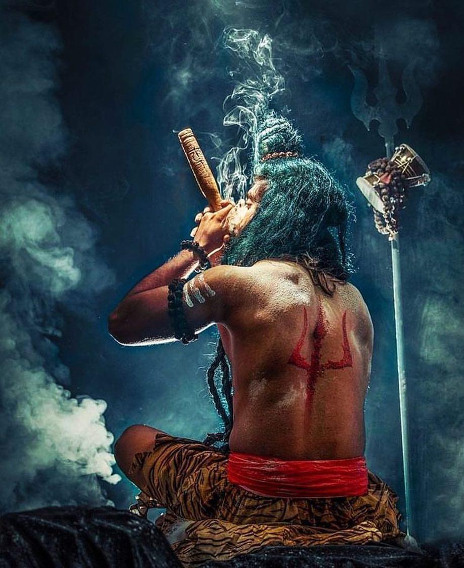 Lord Shiva Smoking Chillum Wallpapers