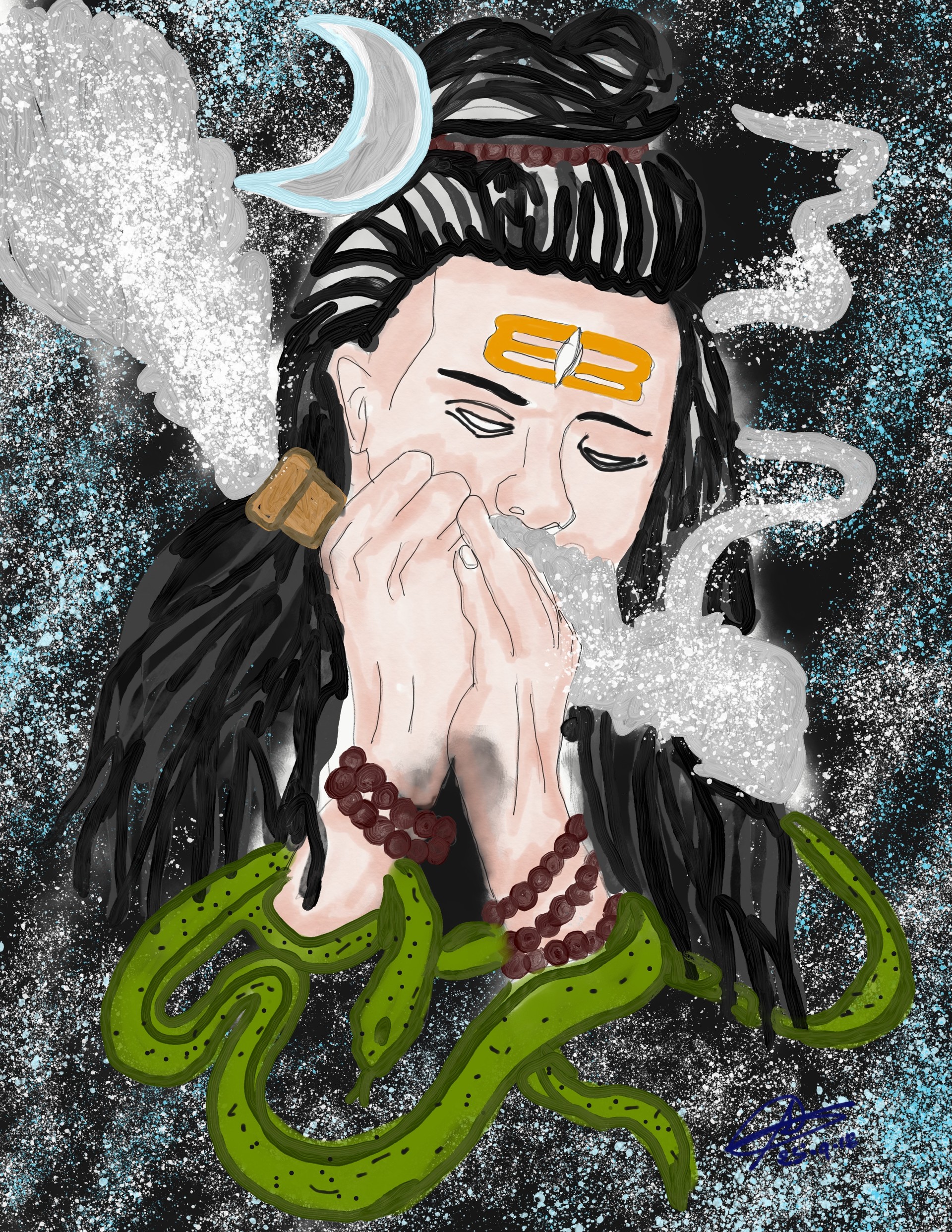 Lord Shiva Smoking Chillum Wallpapers