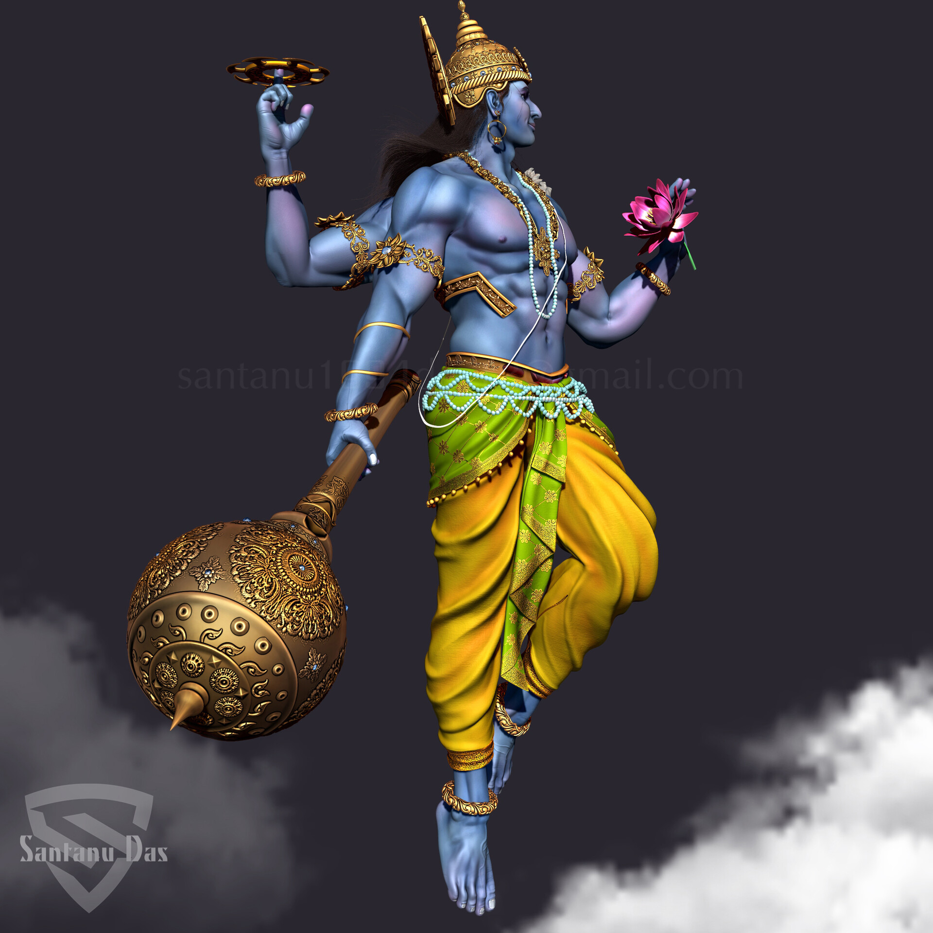 Lord Vishnu 3D Images Wallpapers