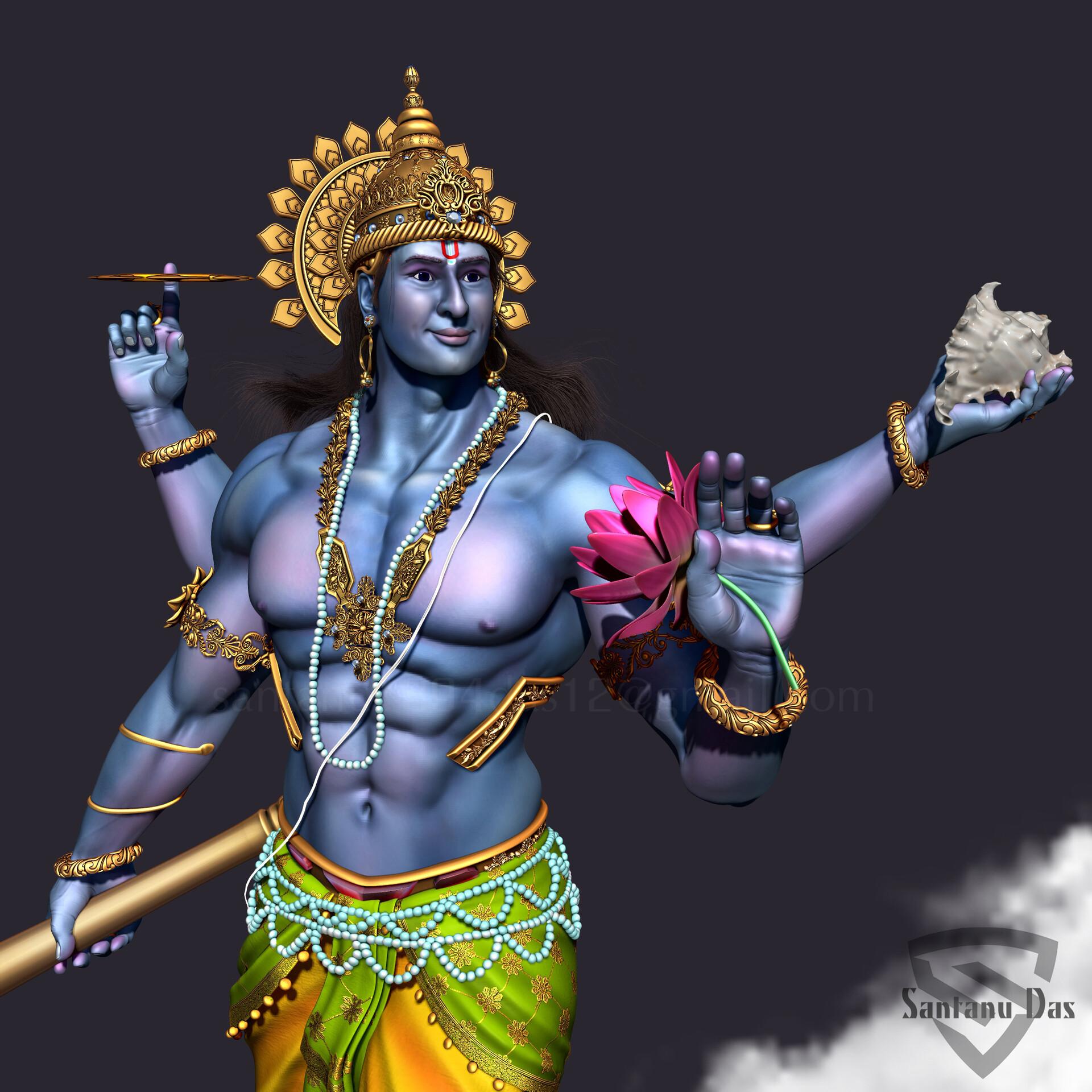 Lord Vishnu 3D Images Wallpapers